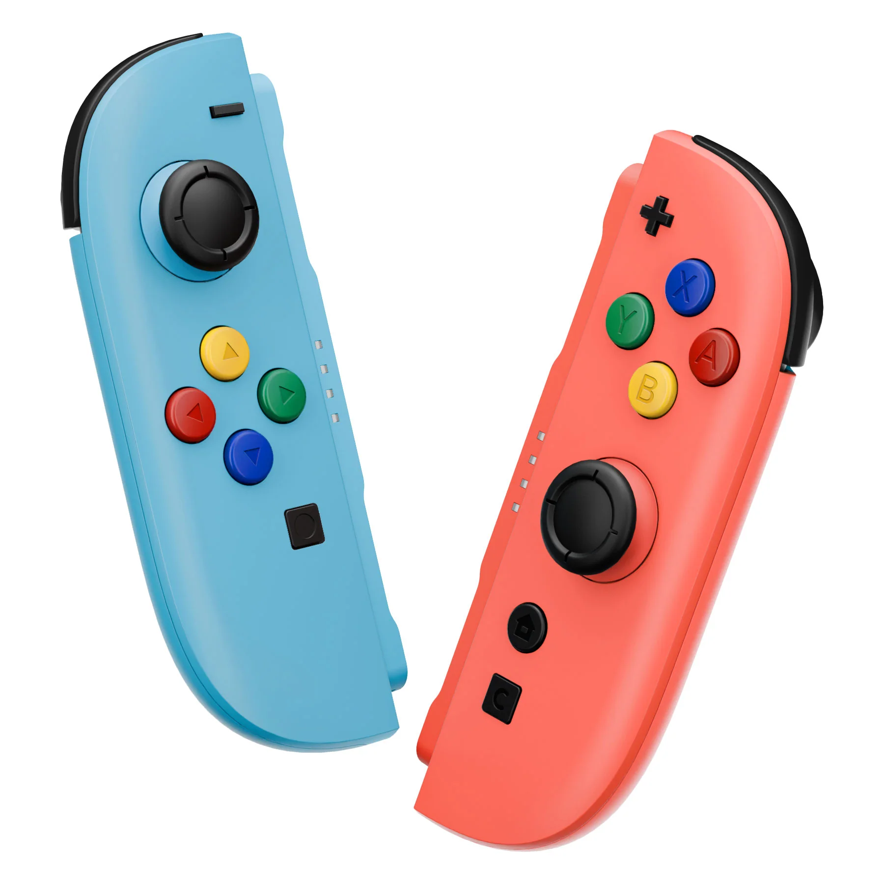 eXtremeRate DIY Replacement Full Set Shell Case with Buttons for Joycon 2 of Nintendo Switch 2 - Essence Version - Blue & Orange - Image 4