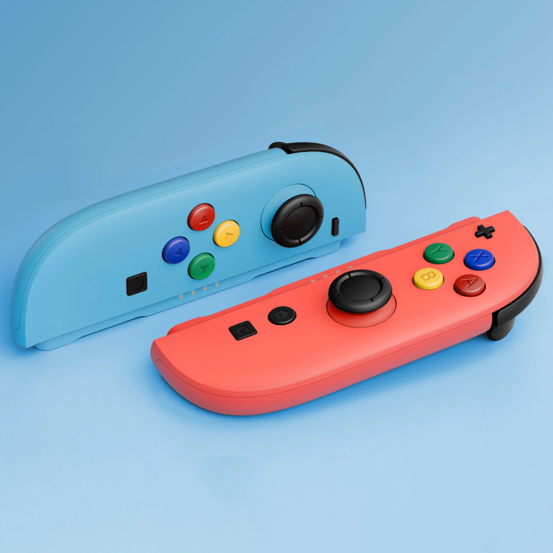 eXtremeRate DIY Replacement Full Set Shell Case with Buttons for Joycon 2 of Nintendo Switch 2 - Essence Version - Blue & Orange - Image 8