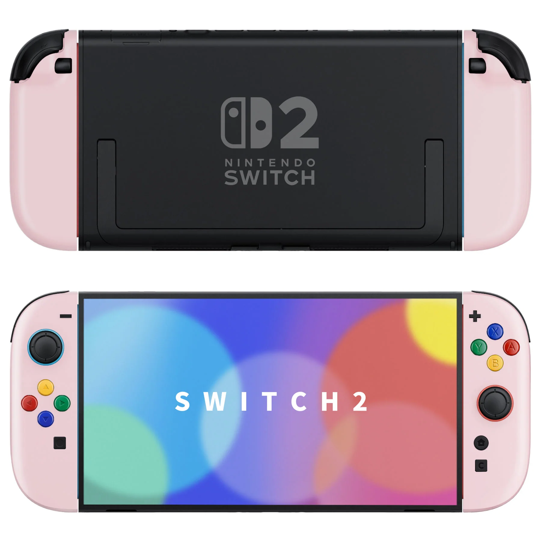 eXtremeRate DIY Replacement Full Set Shell Case with Buttons for Joycon 2 of Nintendo Switch 2 - Essence Version - Cherry Blossoms Pink - Image 4