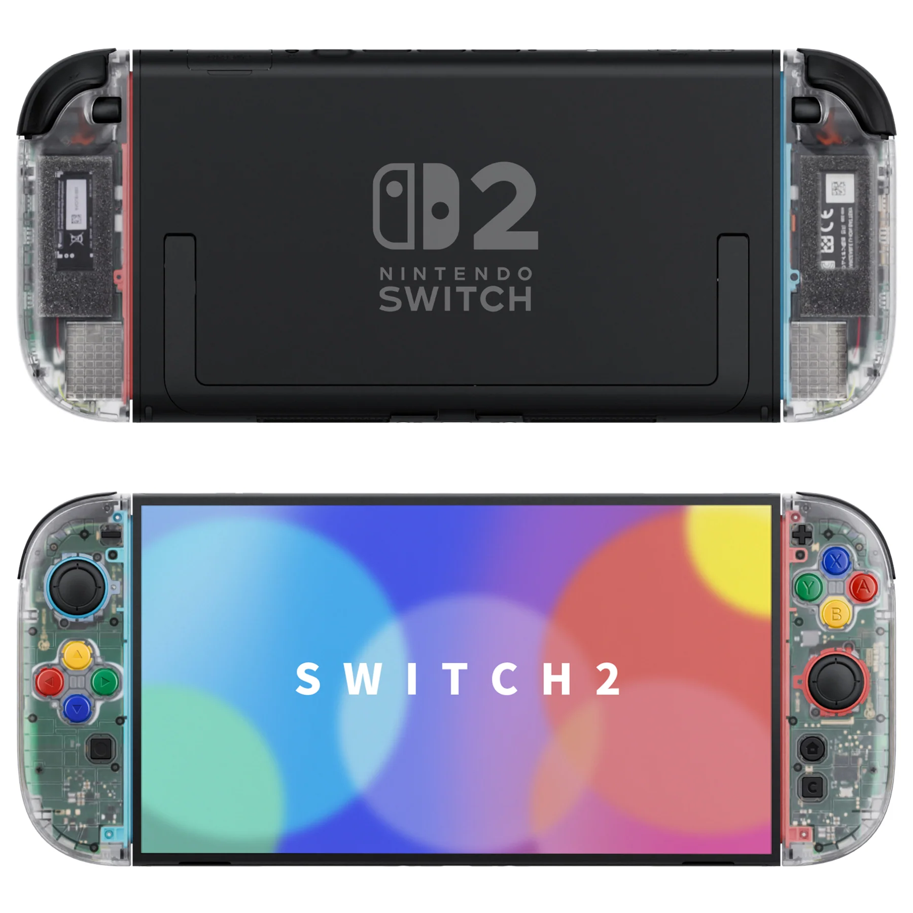 eXtremeRate DIY Replacement Full Set Shell Case with Buttons for Joycon 2 of Nintendo Switch 2 - Essence Version - Clear - Image 4
