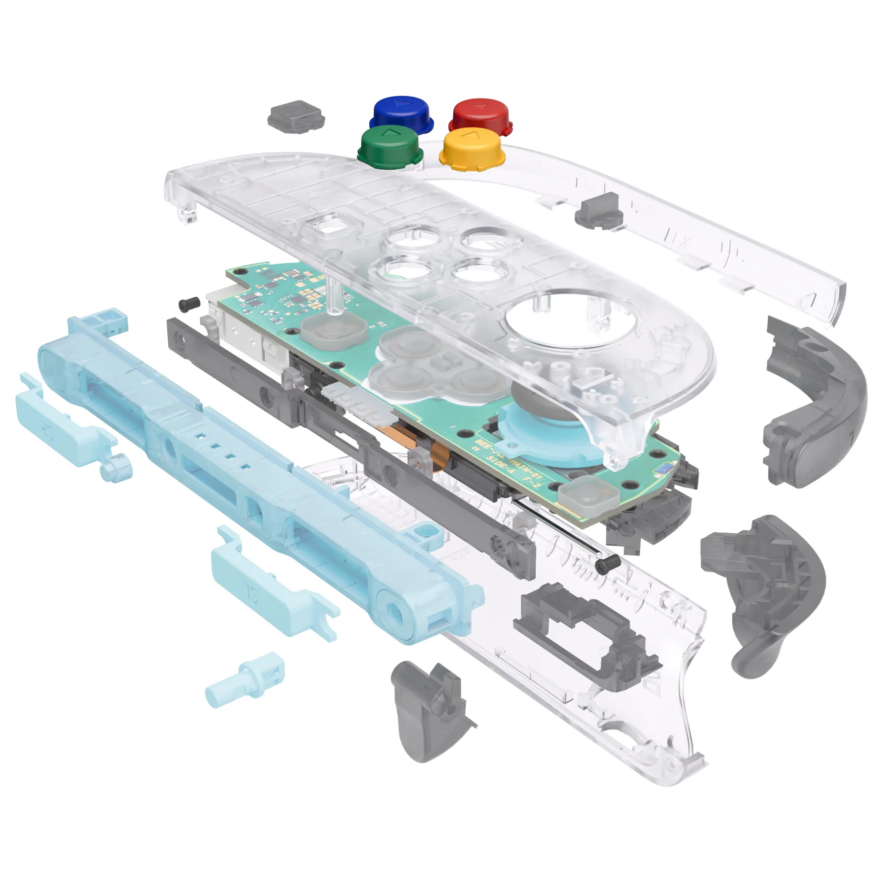eXtremeRate DIY Replacement Full Set Shell Case with Buttons for Joycon 2 of Nintendo Switch 2 - Essence Version - Clear - Image 6