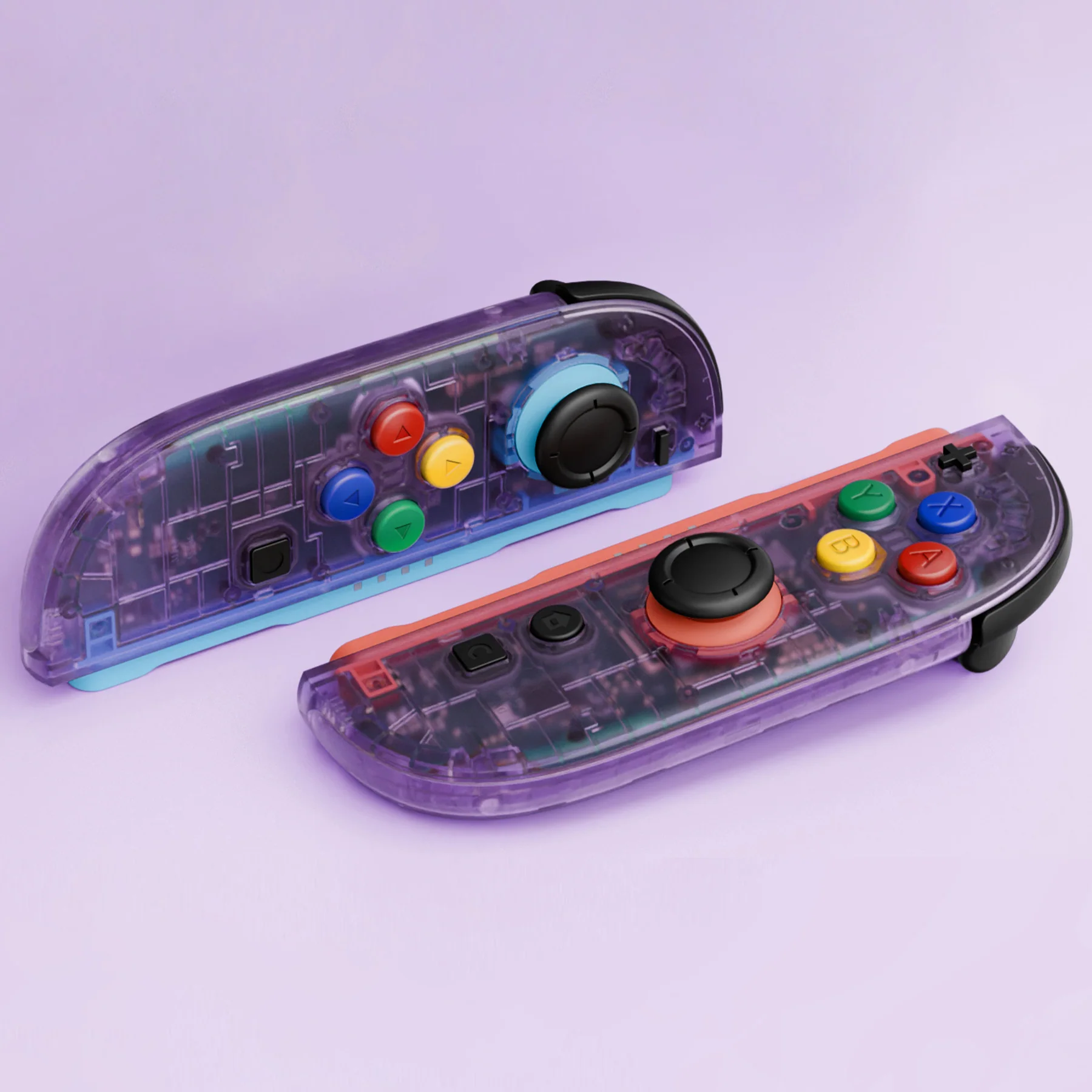 eXtremeRate DIY Replacement Full Set Shell Case with Buttons for Joycon 2 of Nintendo Switch 2 - Essence Version - Clear Atomic Purple - Image 9