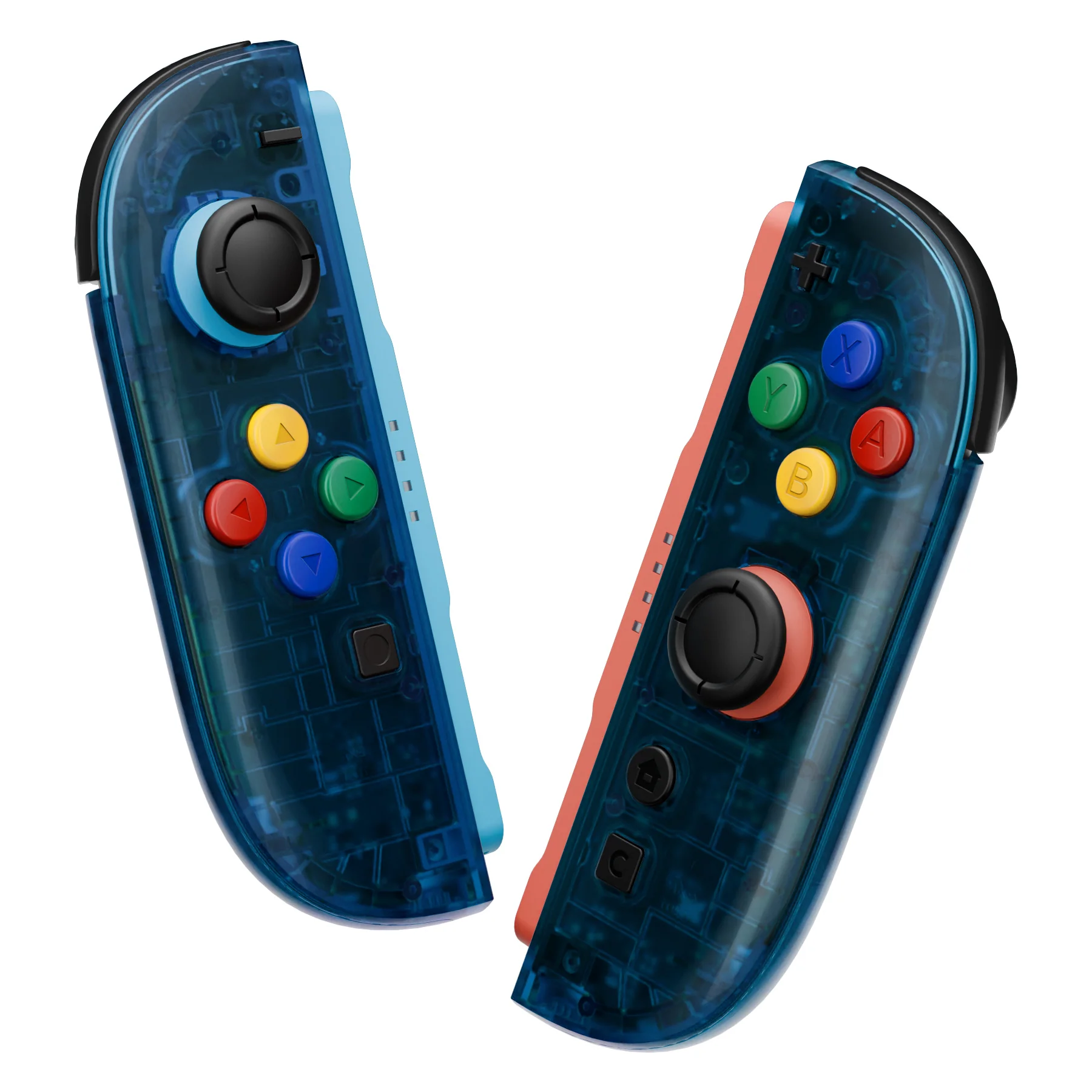 eXtremeRate DIY Replacement Full Set Shell Case with Buttons for Joycon 2 of Nintendo Switch 2 - Essence Version - Clear Blue - Image 5