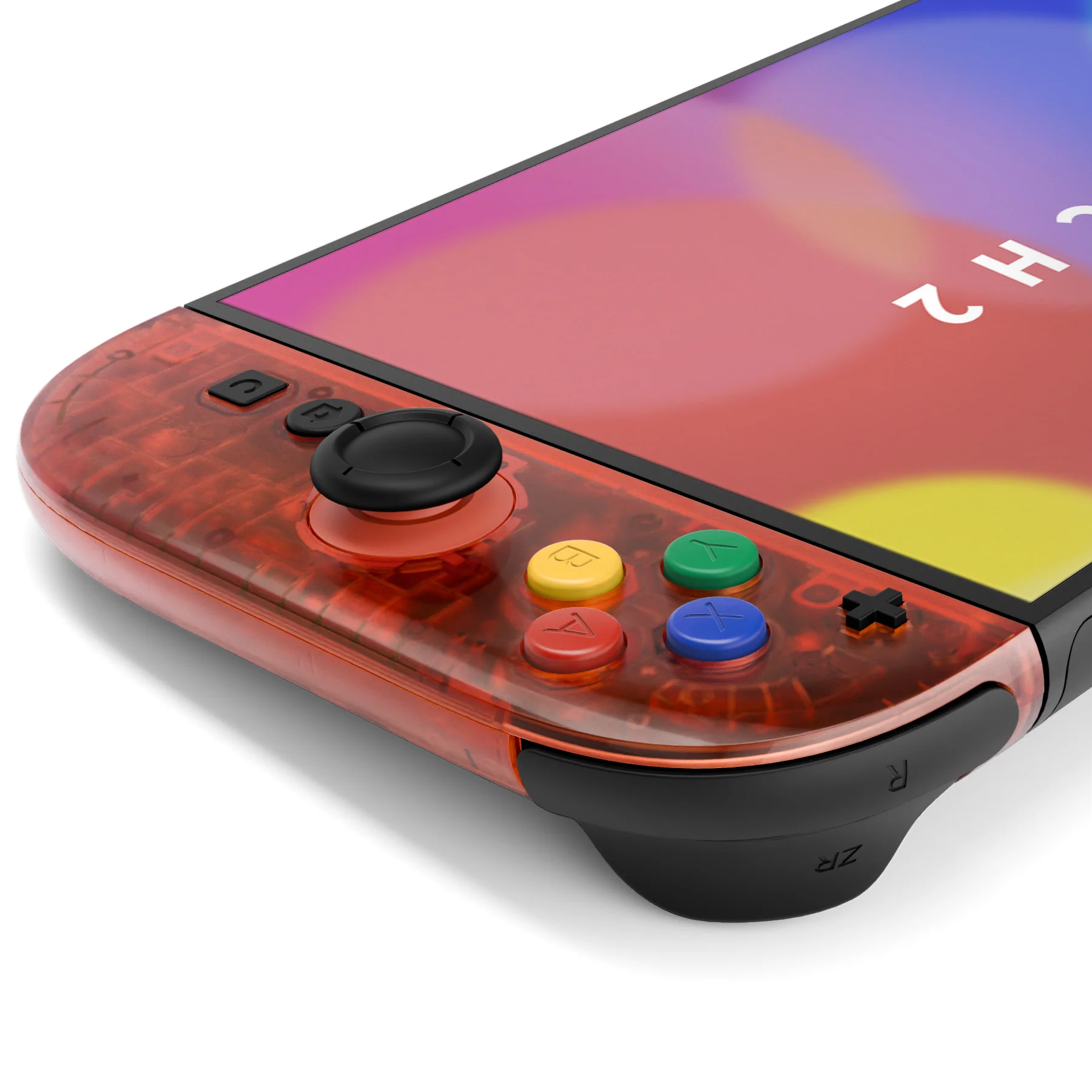 eXtremeRate DIY Replacement Full Set Shell Case with Buttons for Joycon 2 of Nintendo Switch 2 - Essence Version - Clear Blue & Orange - Image 7