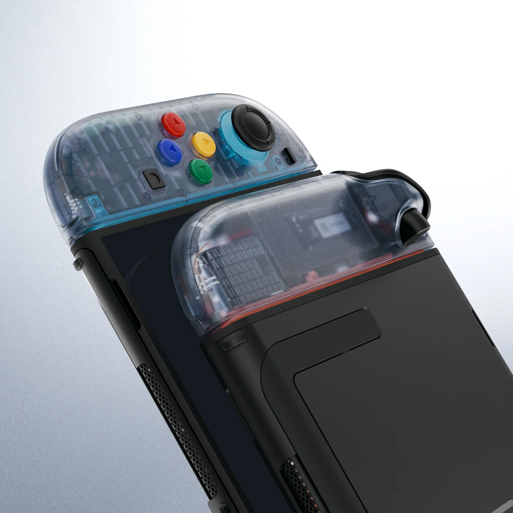 eXtremeRate DIY Replacement Full Set Shell Case with Buttons for Joycon 2 of Nintendo Switch 2 - Essence Version - Clear Glacier Blue - Image 10