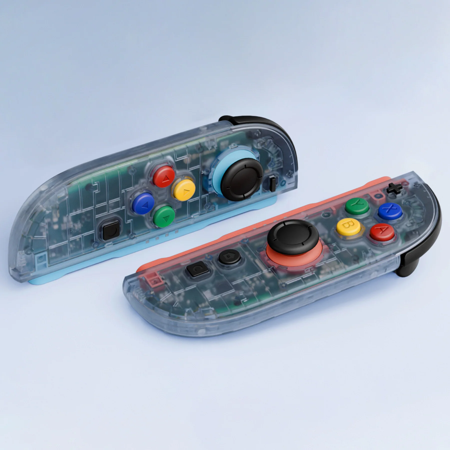 eXtremeRate DIY Replacement Full Set Shell Case with Buttons for Joycon 2 of Nintendo Switch 2 - Essence Version - Clear Glacier Blue - Image 9