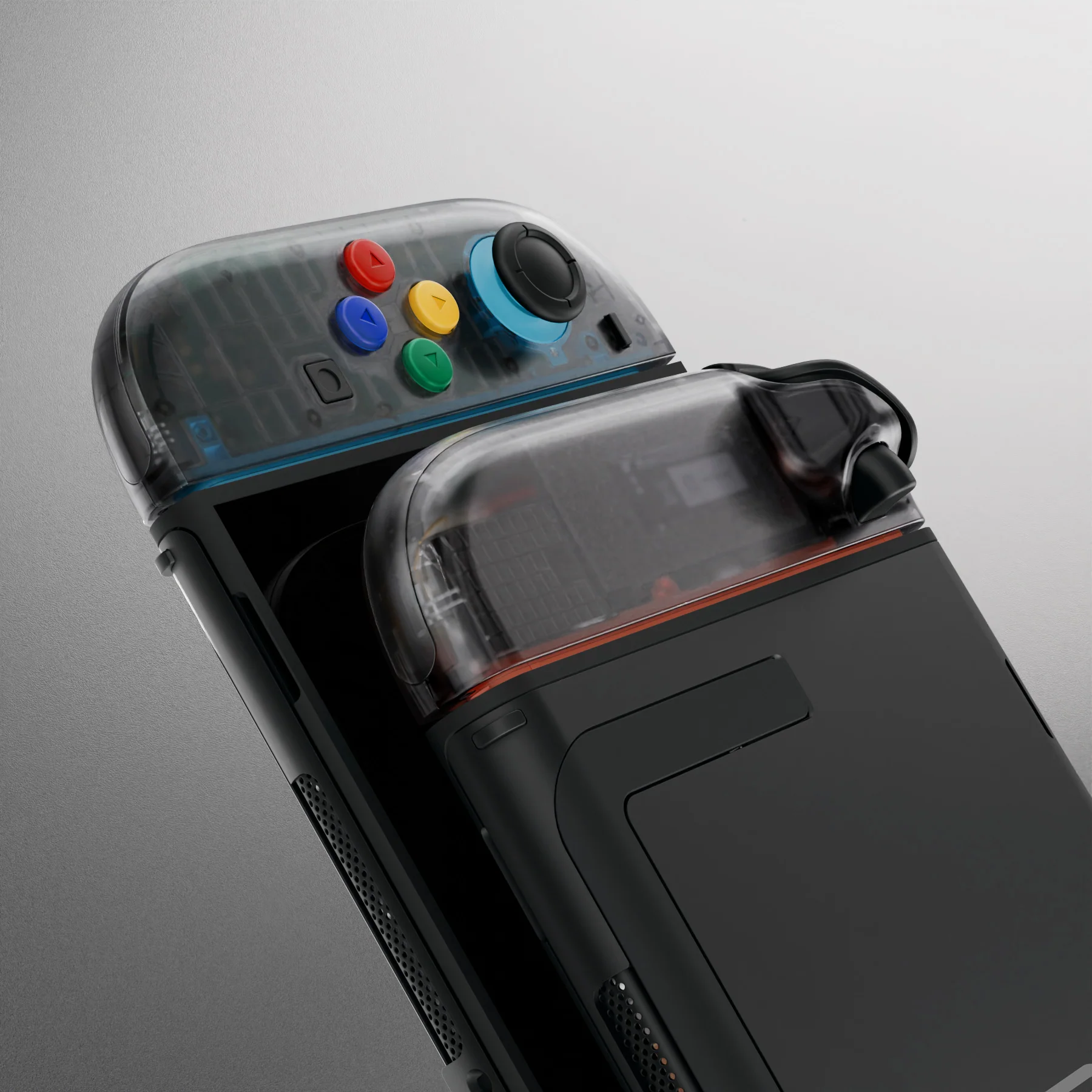 eXtremeRate DIY Replacement Full Set Shell Case with Buttons for Joycon 2 of Nintendo Switch 2 - Essence Version - Clear Slate Black - Image 10