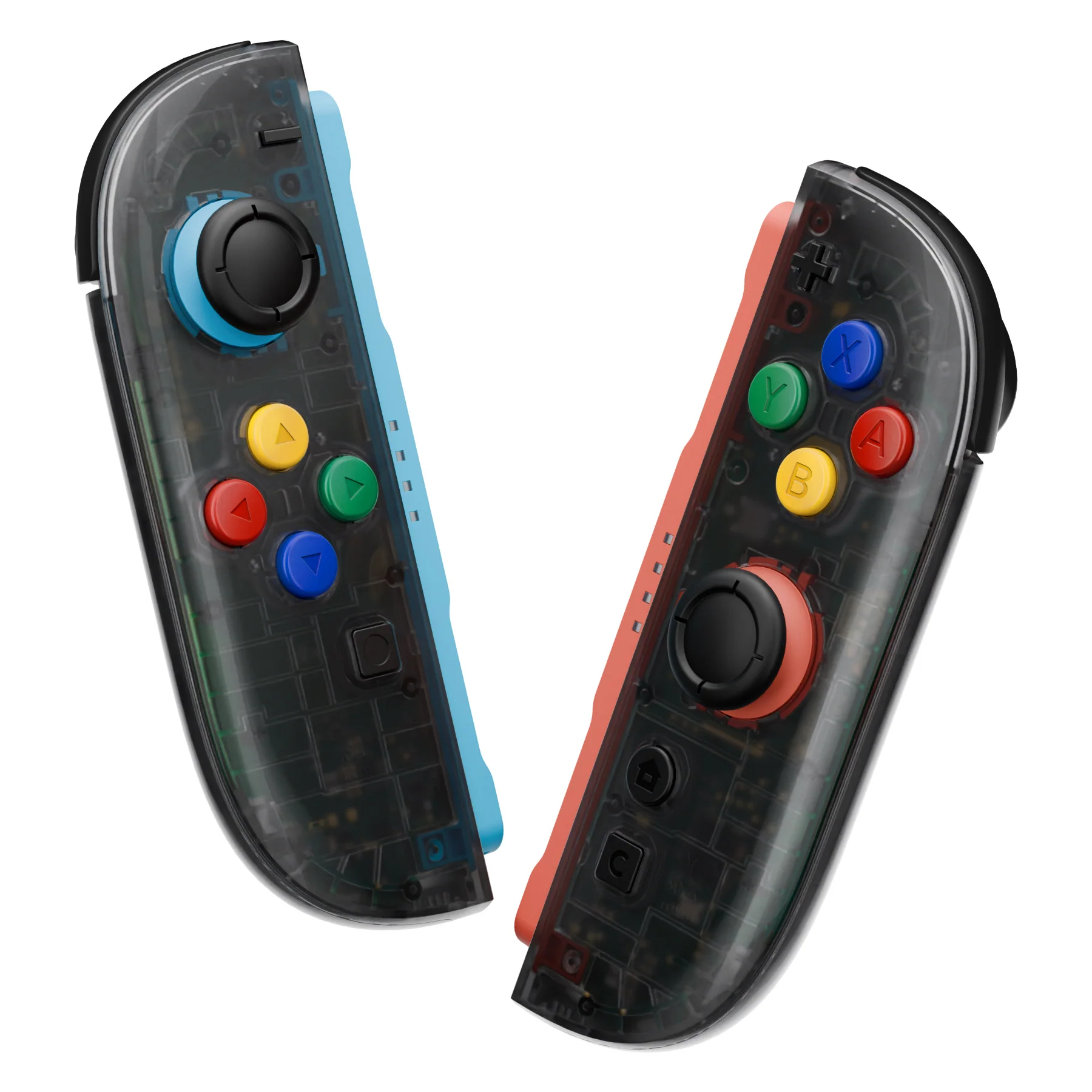 eXtremeRate DIY Replacement Full Set Shell Case with Buttons for Joycon 2 of Nintendo Switch 2 - Essence Version - Clear Slate Black - Image 5