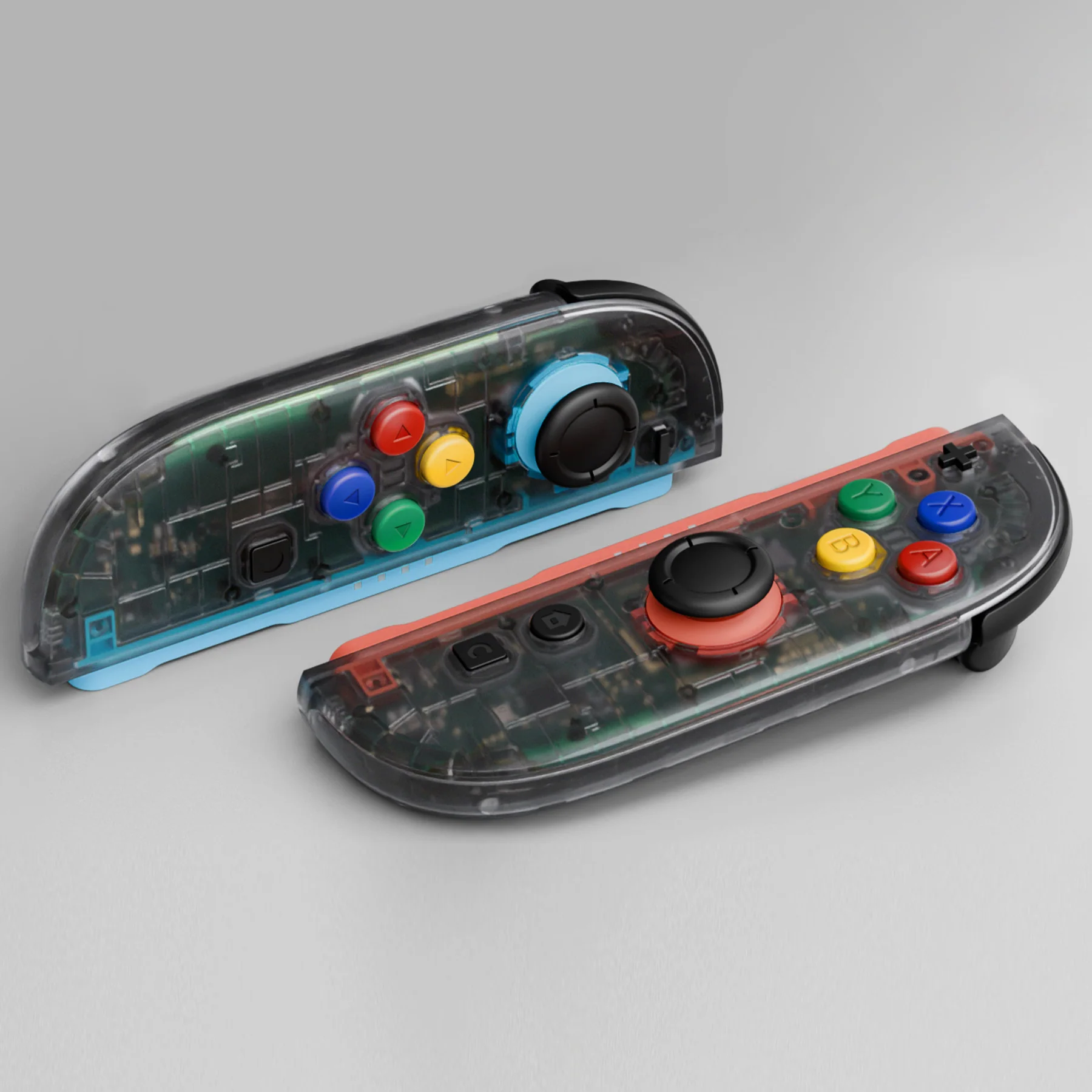 eXtremeRate DIY Replacement Full Set Shell Case with Buttons for Joycon 2 of Nintendo Switch 2 - Essence Version - Clear Slate Black - Image 9