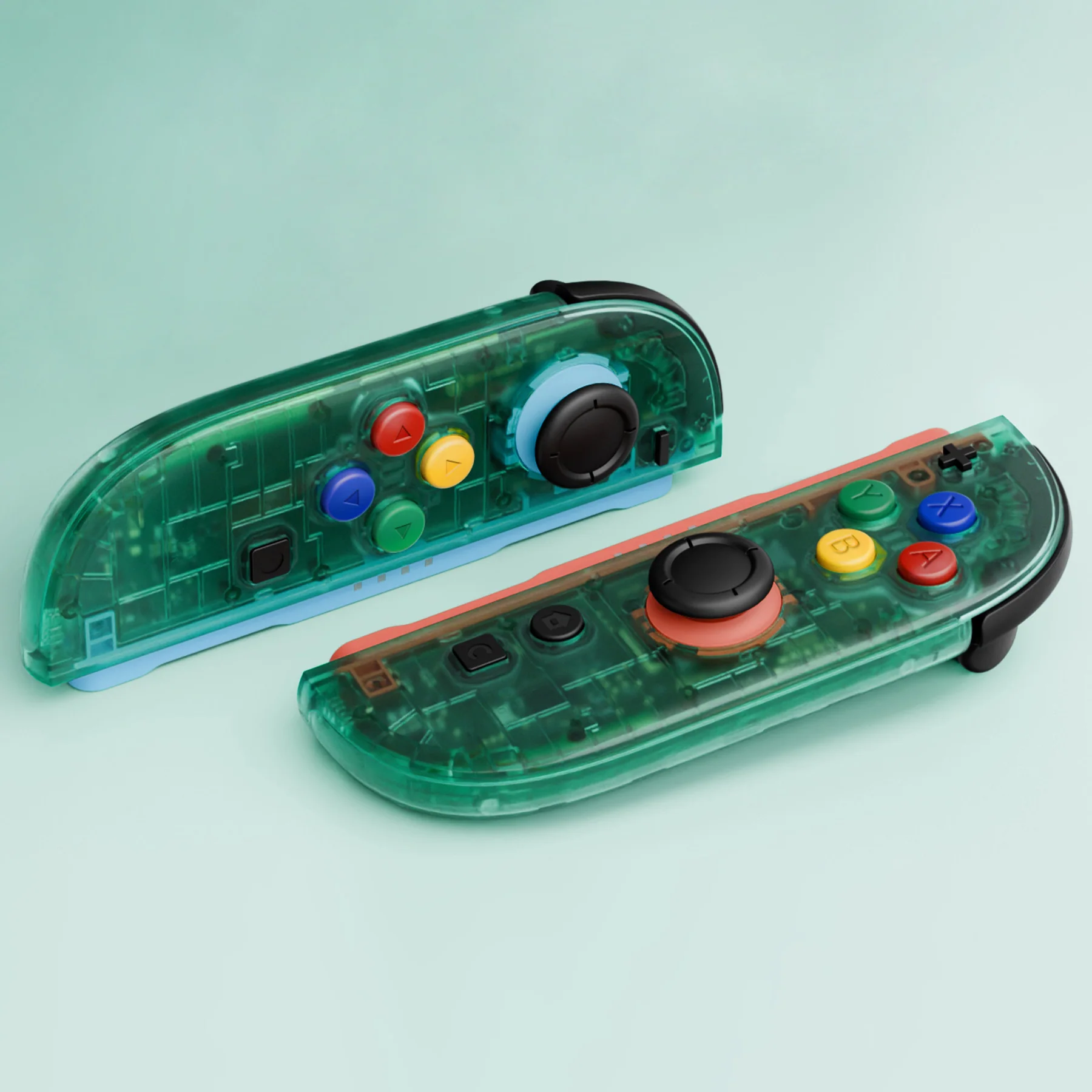 eXtremeRate DIY Replacement Full Set Shell Case with Buttons for Joycon 2 of Nintendo Switch 2 - Essence Version - Emerald Green - Image 9