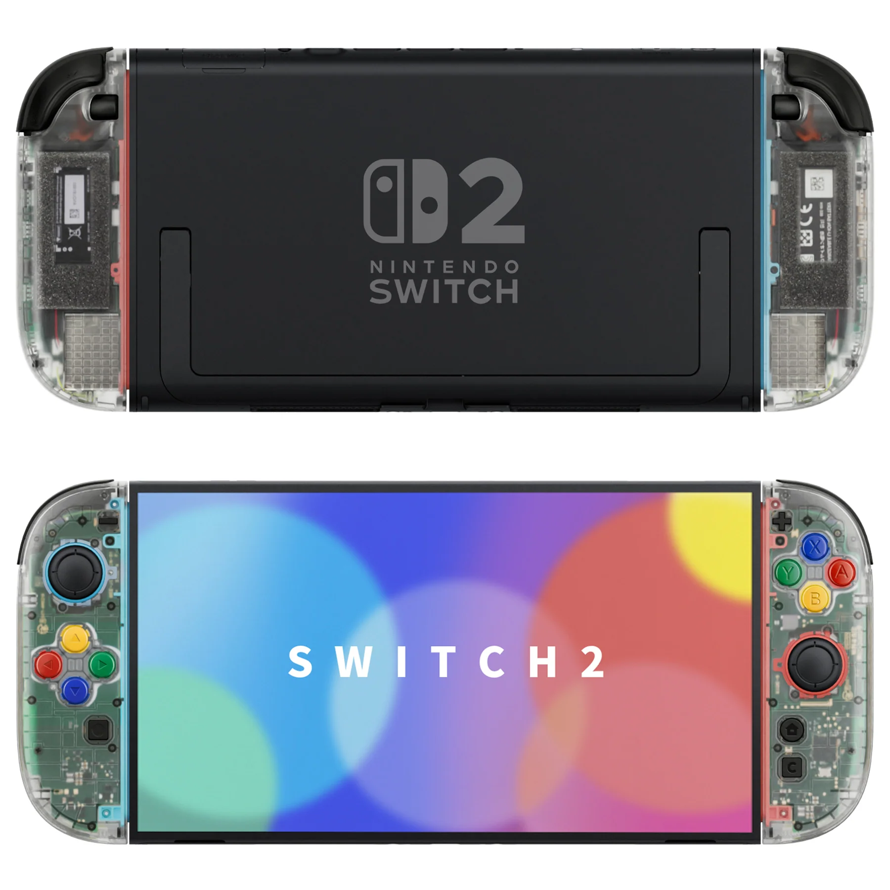 eXtremeRate DIY Replacement Full Set Shell Case with Buttons for Joycon 2 of Nintendo Switch 2 - Essence Version - Glow in Dark - Green - Image 4