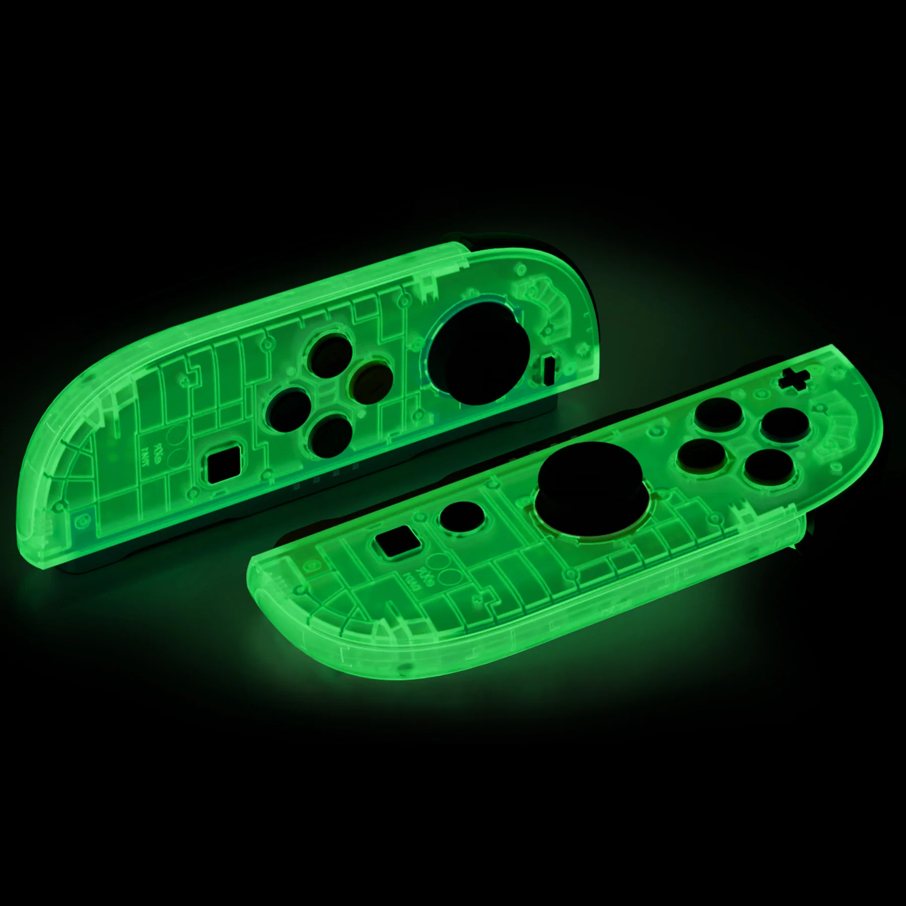 eXtremeRate DIY Replacement Full Set Shell Case with Buttons for Joycon 2 of Nintendo Switch 2 - Essence Version - Glow in Dark - Green - Image 9