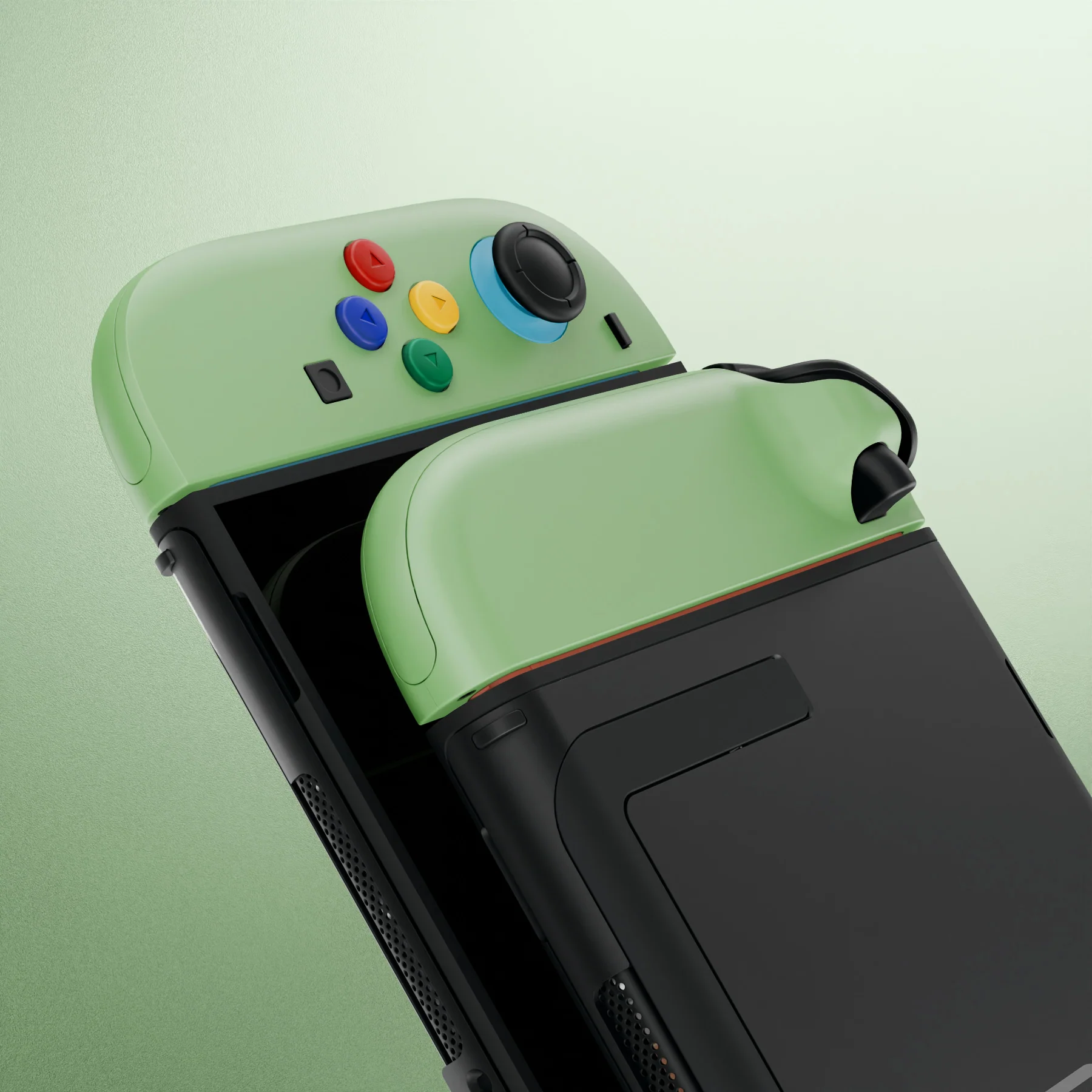eXtremeRate DIY Replacement Full Set Shell Case with Buttons for Joycon 2 of Nintendo Switch 2 - Essence Version - Matcha Green - Image 10