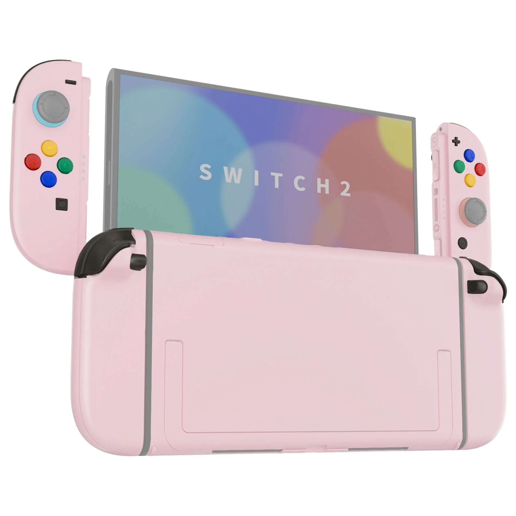 eXtremeRate DIY Replacement Full Set Shells with Buttons for Nintendo Switch 2 - Deluxe Version - Cherry Blossoms Pink - Image 5