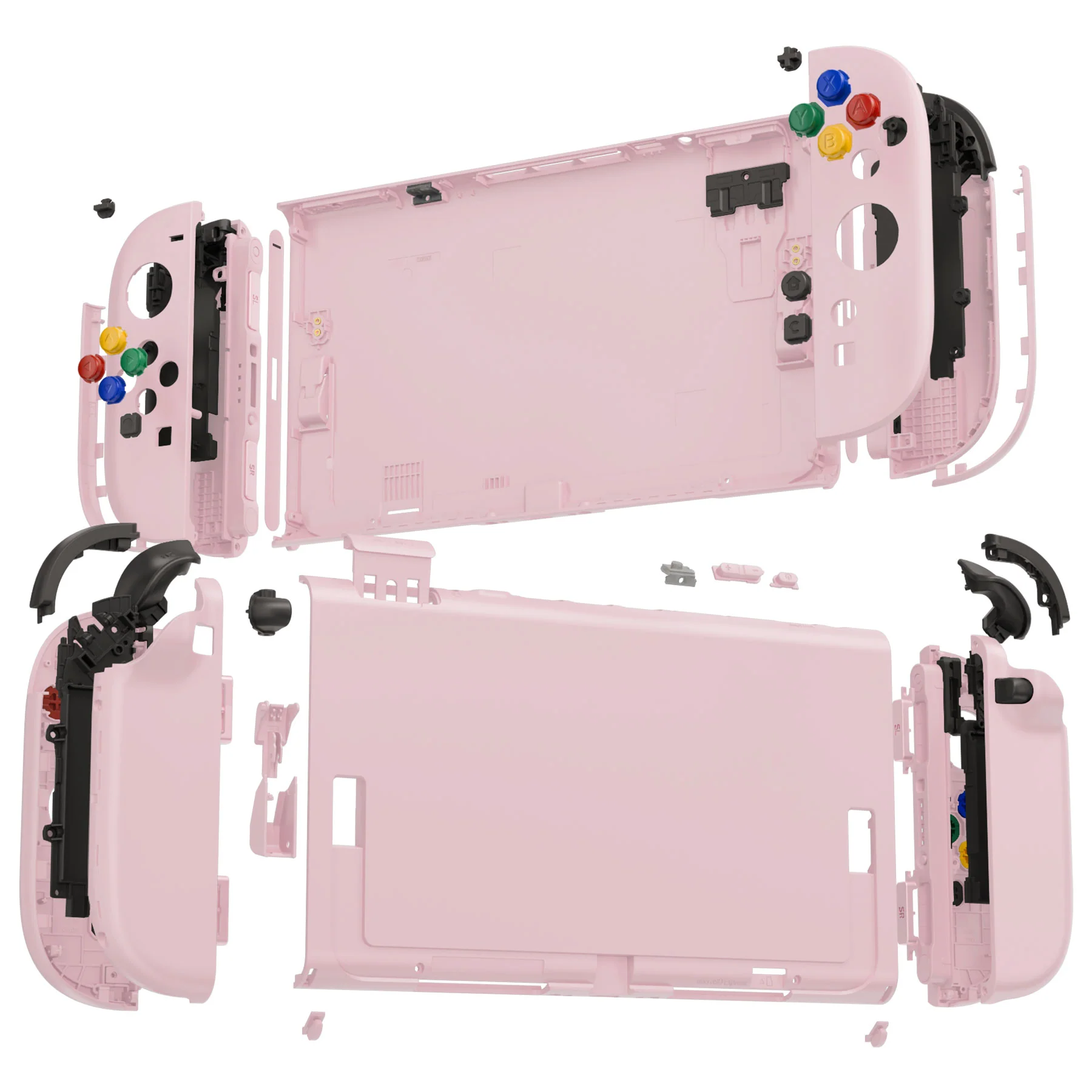 eXtremeRate DIY Replacement Full Set Shells with Buttons for Nintendo Switch 2 - Deluxe Version - Cherry Blossoms Pink - Image 6