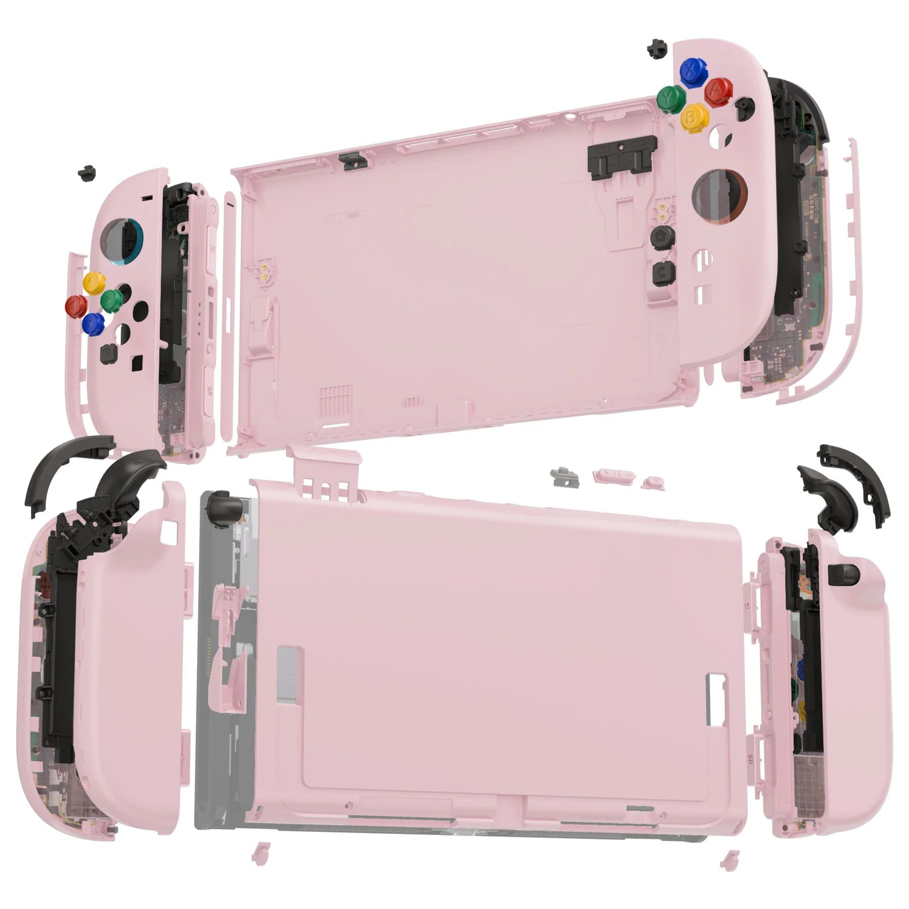 eXtremeRate DIY Replacement Full Set Shells with Buttons for Nintendo Switch 2 - Deluxe Version - Cherry Blossoms Pink - Image 7