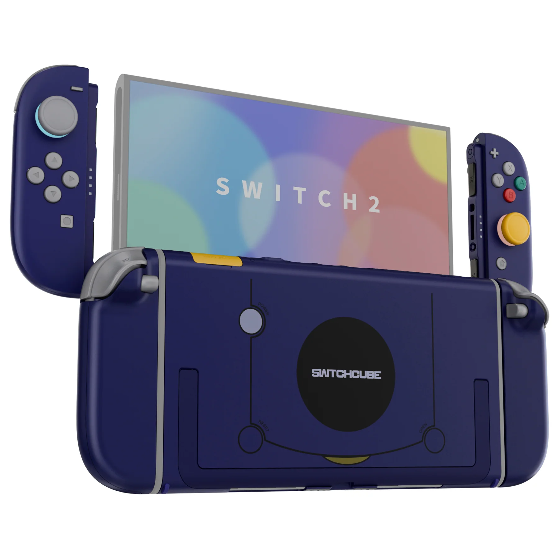 eXtremeRate DIY Replacement Full Set Shells with Buttons for Nintendo Switch 2 - Deluxe Version - Classic SwitchCube Style - Image 4