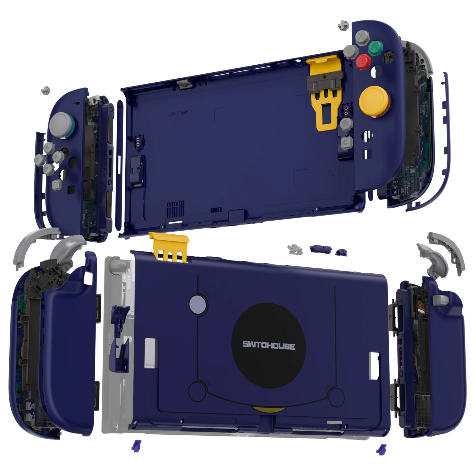 eXtremeRate DIY Replacement Full Set Shells with Buttons for Nintendo Switch 2 - Deluxe Version - Classic SwitchCube Style - Image 6