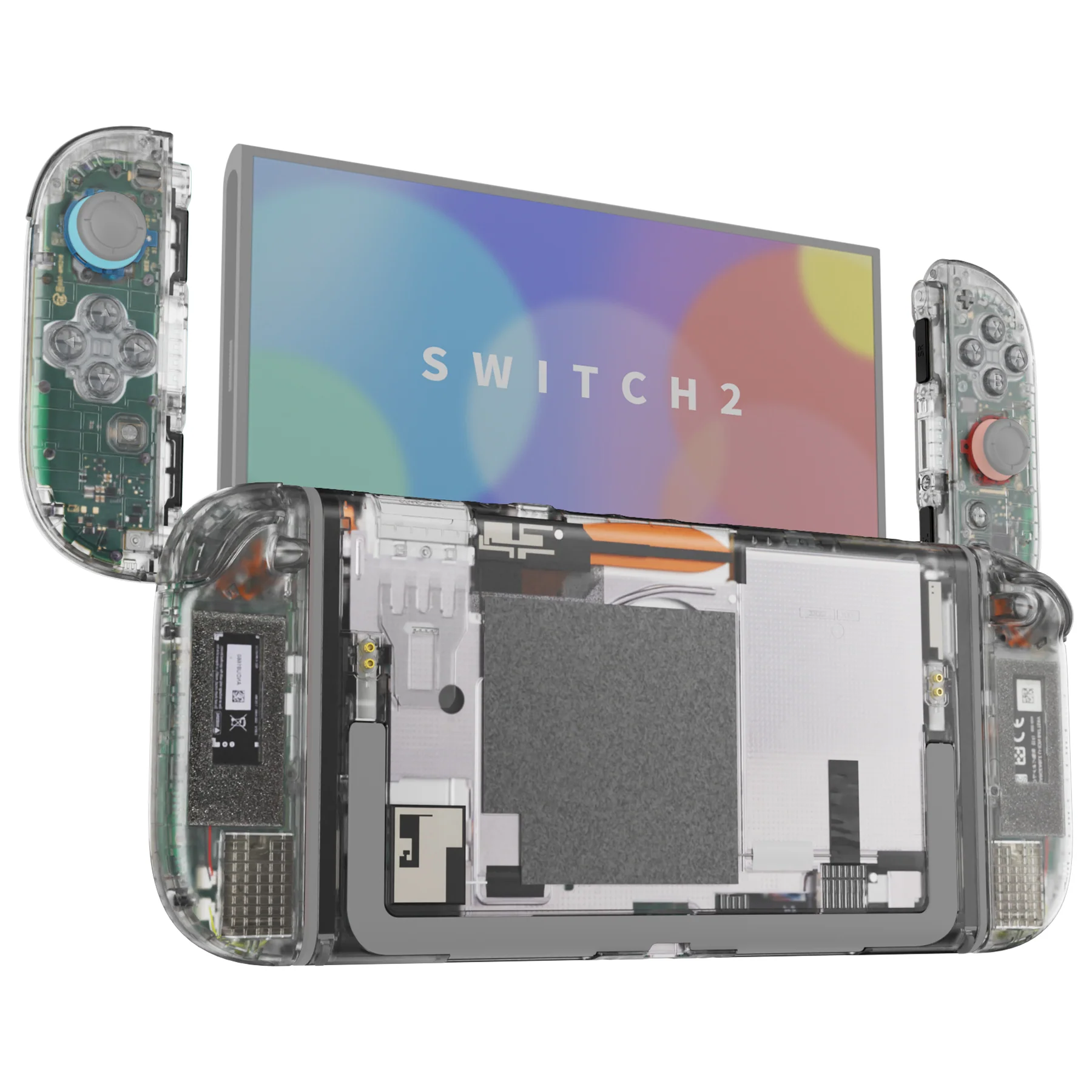 eXtremeRate DIY Replacement Full Set Shells with Buttons for Nintendo Switch 2 - Deluxe Version - Clear - Image 5