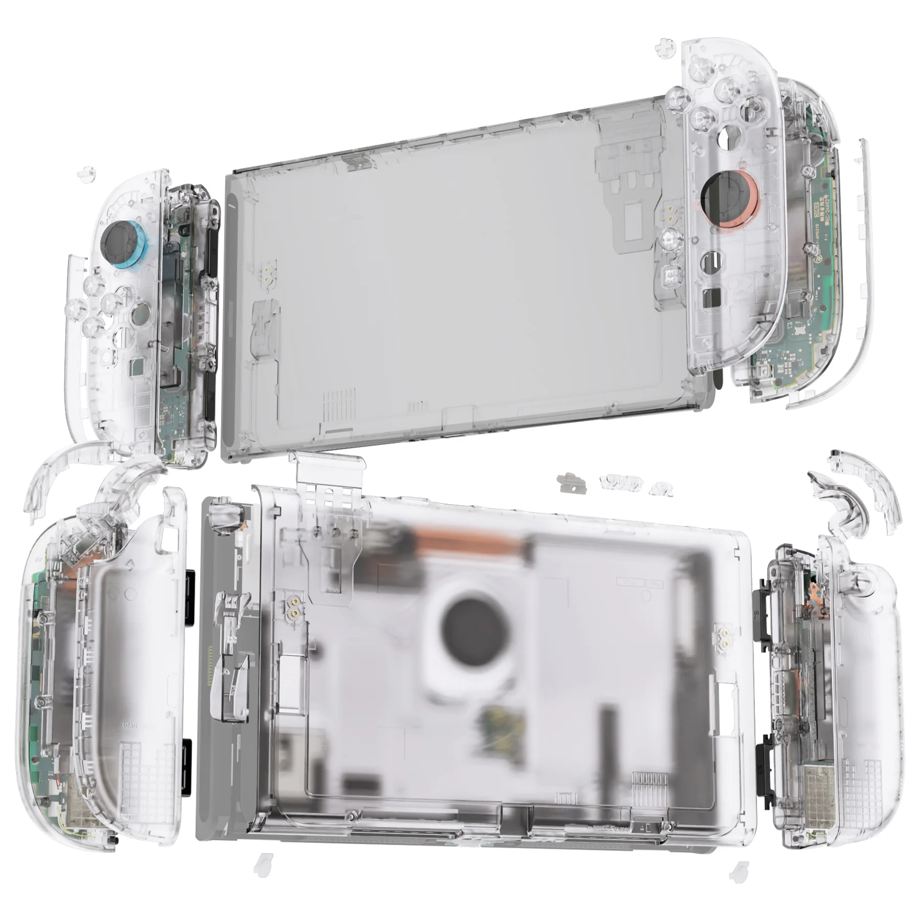 eXtremeRate DIY Replacement Full Set Shells with Buttons for Nintendo Switch 2 - Deluxe Version - Clear - Image 7