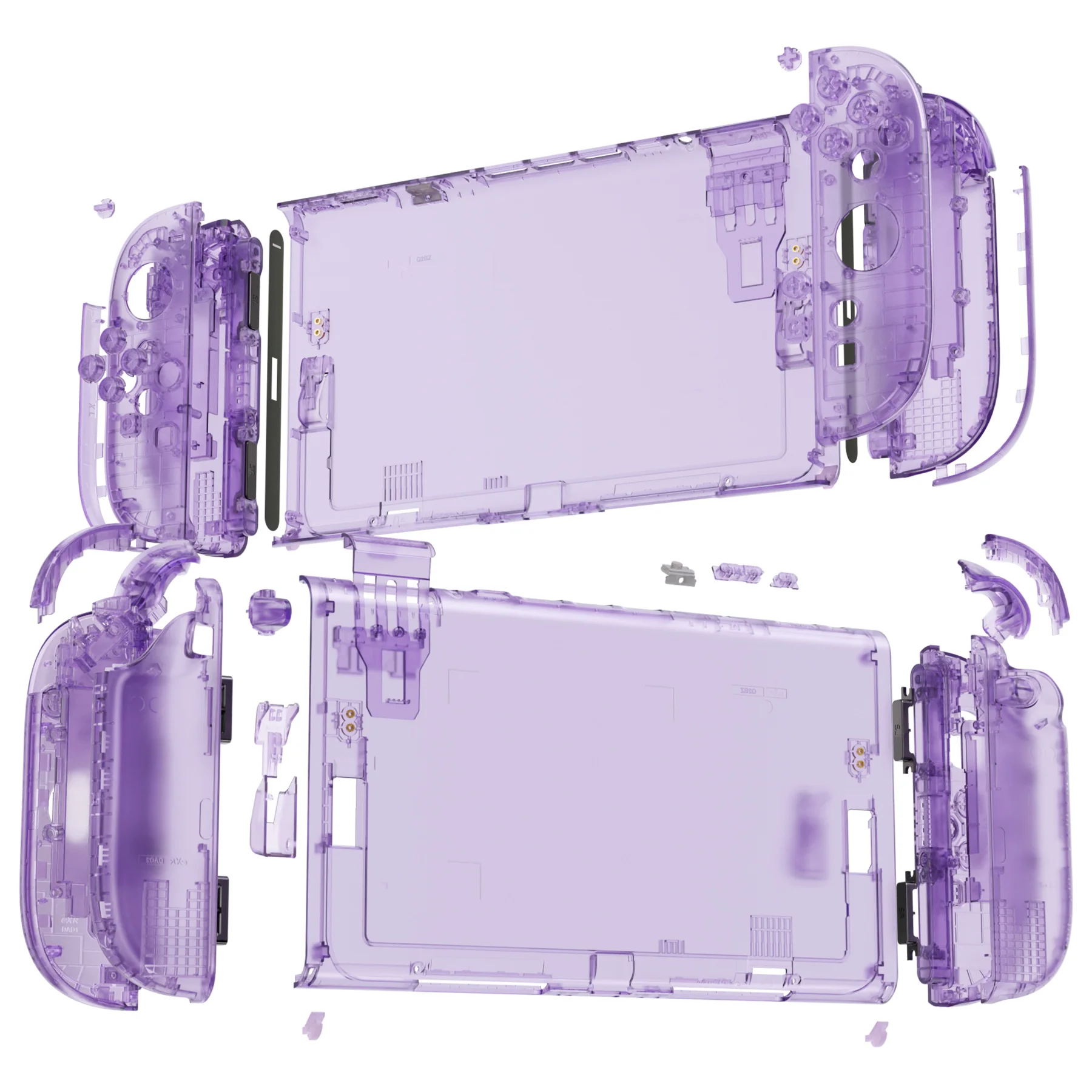 eXtremeRate DIY Replacement Full Set Shells with Buttons for Nintendo Switch 2 - Deluxe Version - Clear Atomic Purple - Image 6