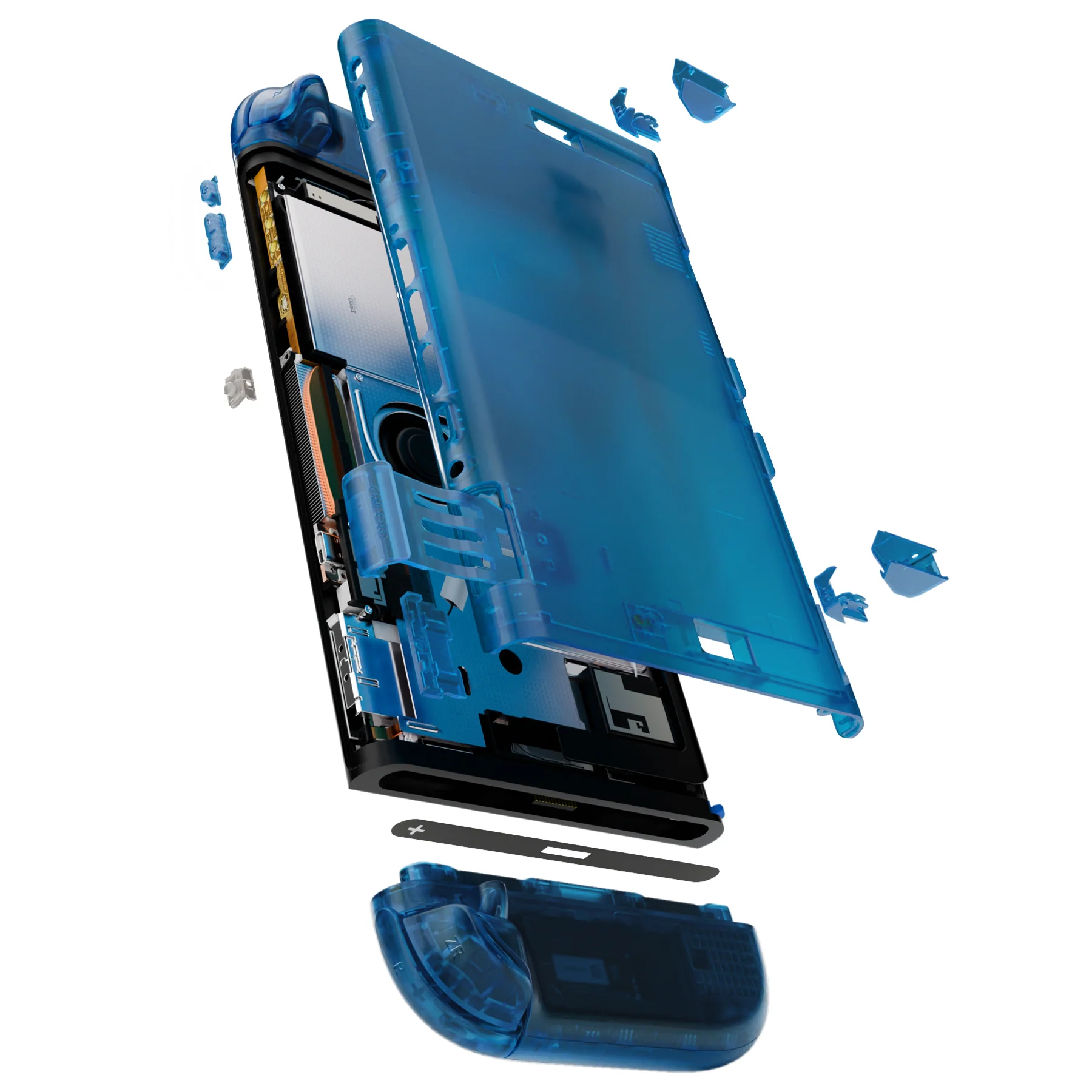 eXtremeRate DIY Replacement Full Set Shells with Buttons for Nintendo Switch 2 - Deluxe Version - Clear Blue - Image 12