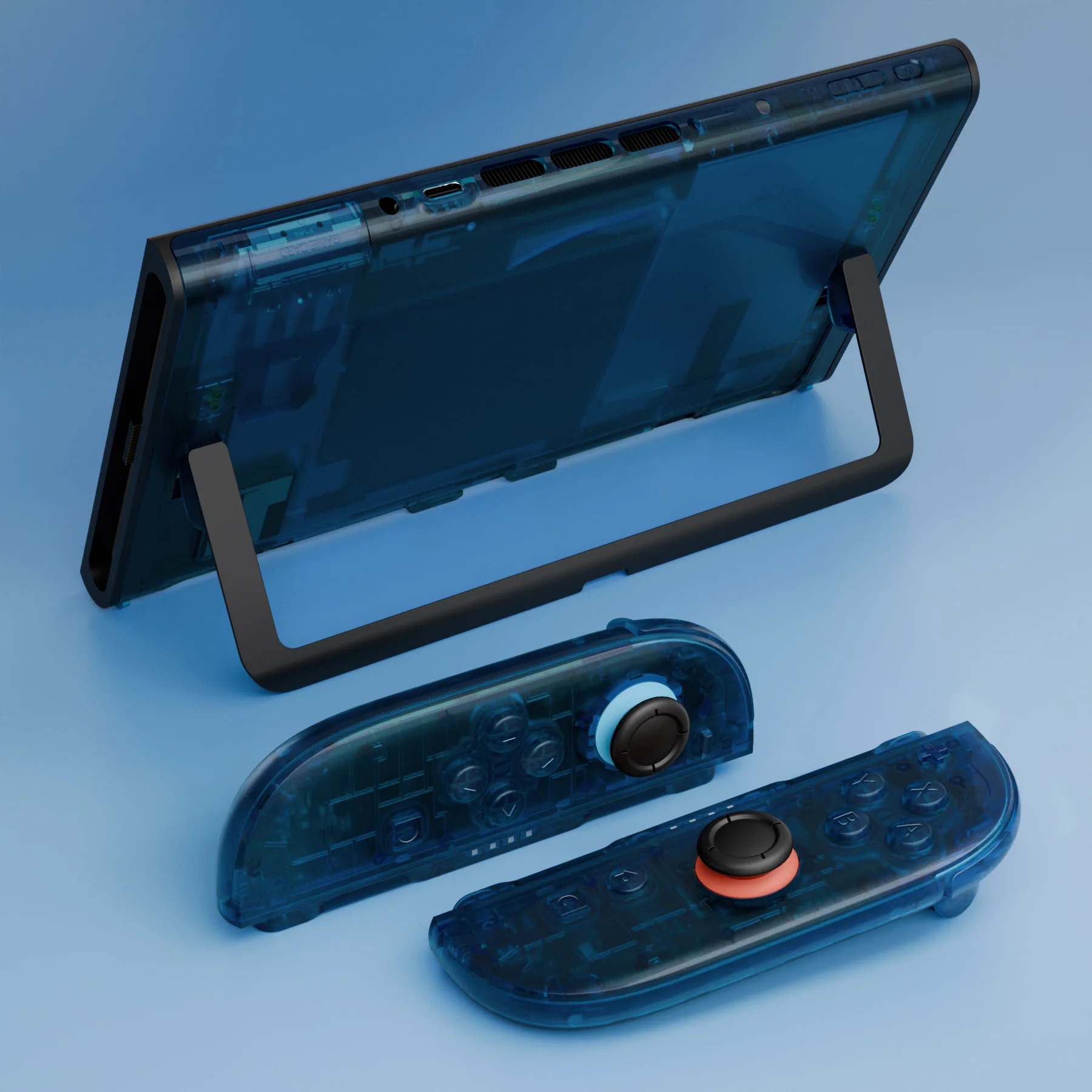 eXtremeRate DIY Replacement Full Set Shells with Buttons for Nintendo Switch 2 - Deluxe Version - Clear Blue - Image 13