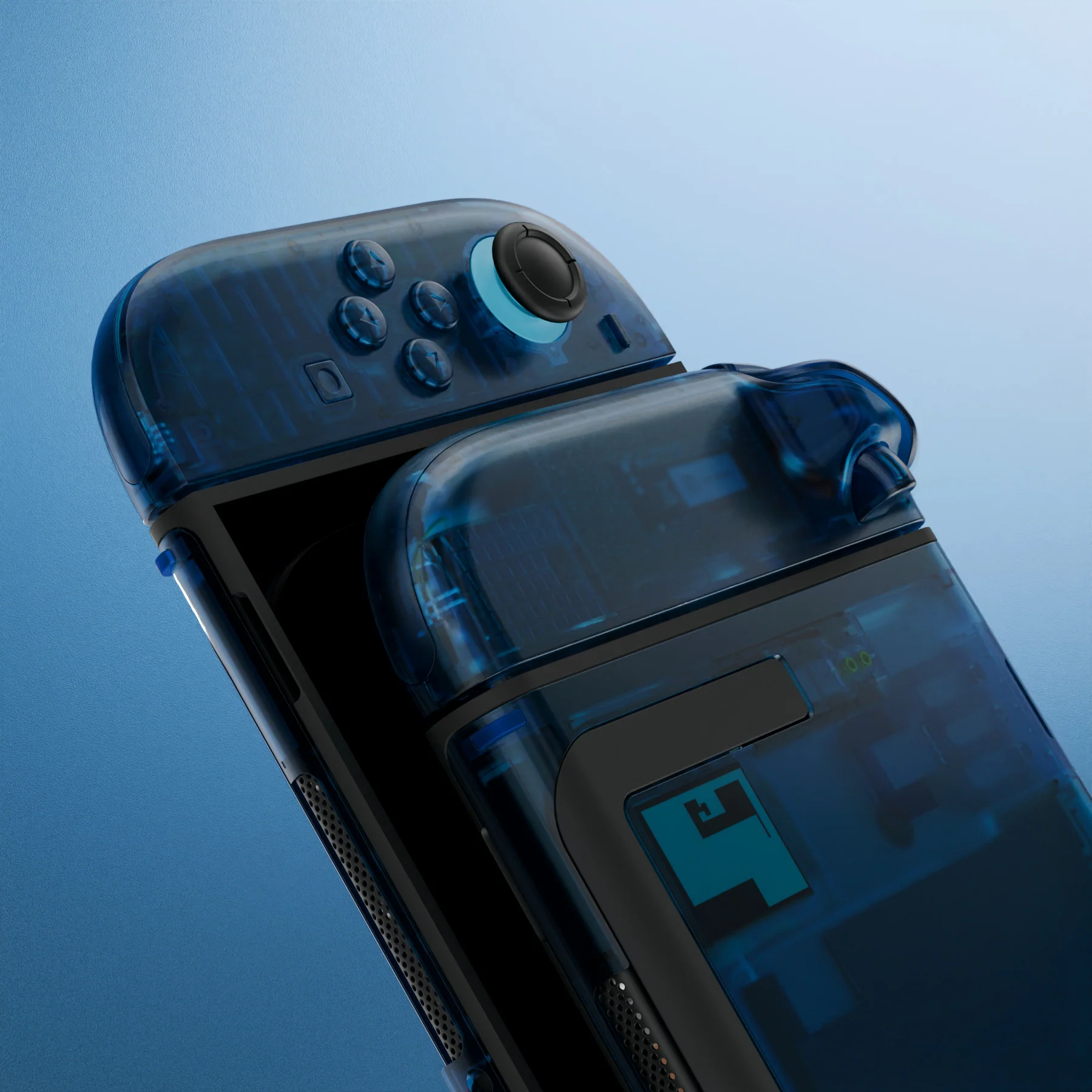 eXtremeRate DIY Replacement Full Set Shells with Buttons for Nintendo Switch 2 - Deluxe Version - Clear Blue - Image 14
