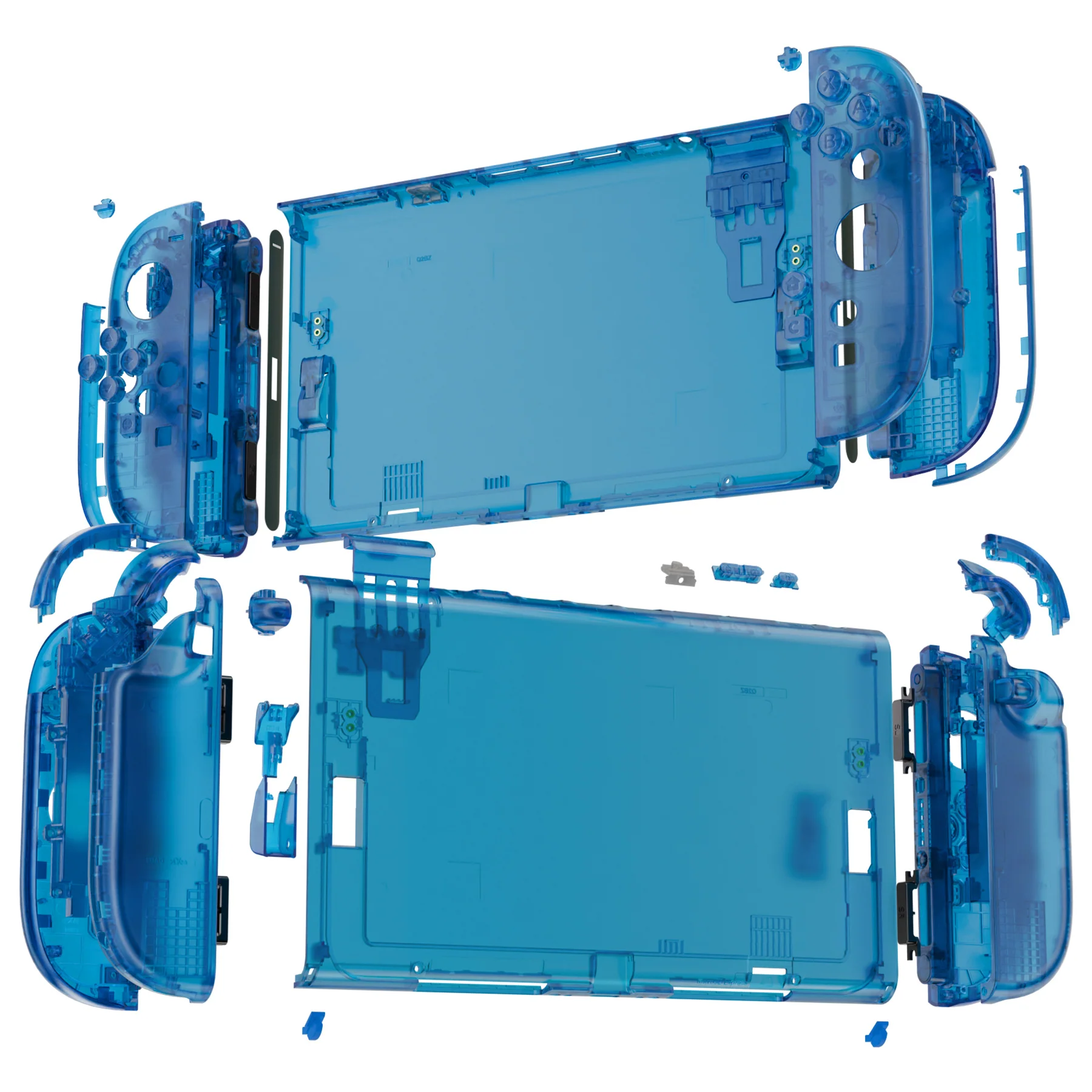 eXtremeRate DIY Replacement Full Set Shells with Buttons for Nintendo Switch 2 - Deluxe Version - Clear Blue - Image 6