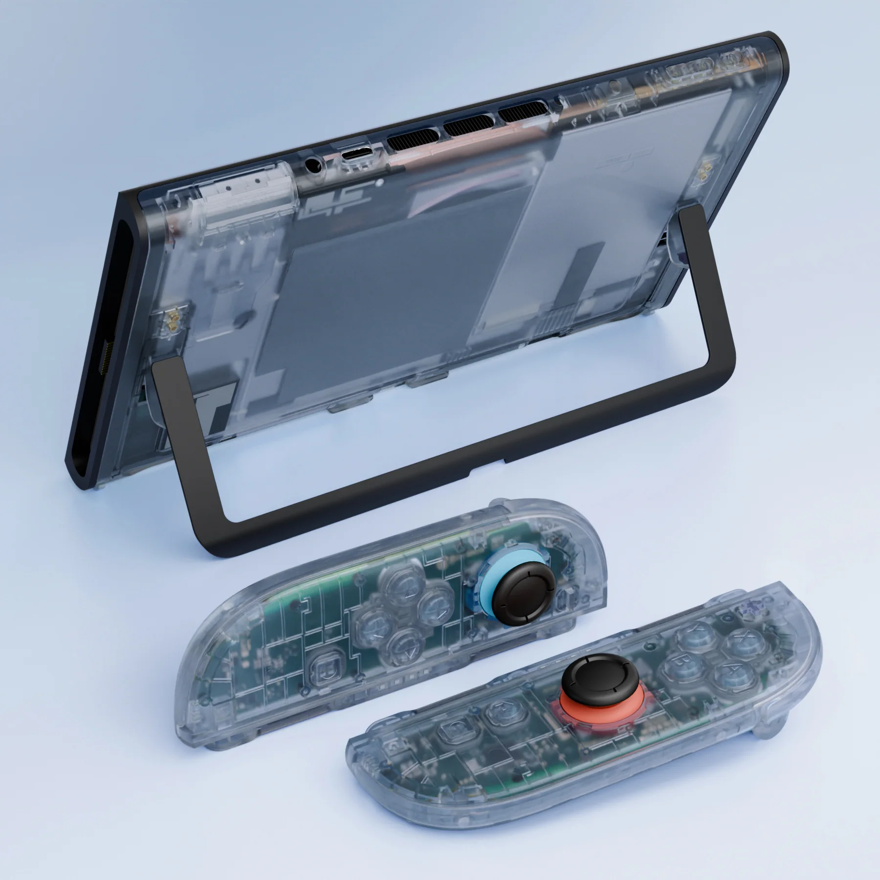 eXtremeRate DIY Replacement Full Set Shells with Buttons for Nintendo Switch 2 - Deluxe Version - Clear Glacier Blue - Image 13