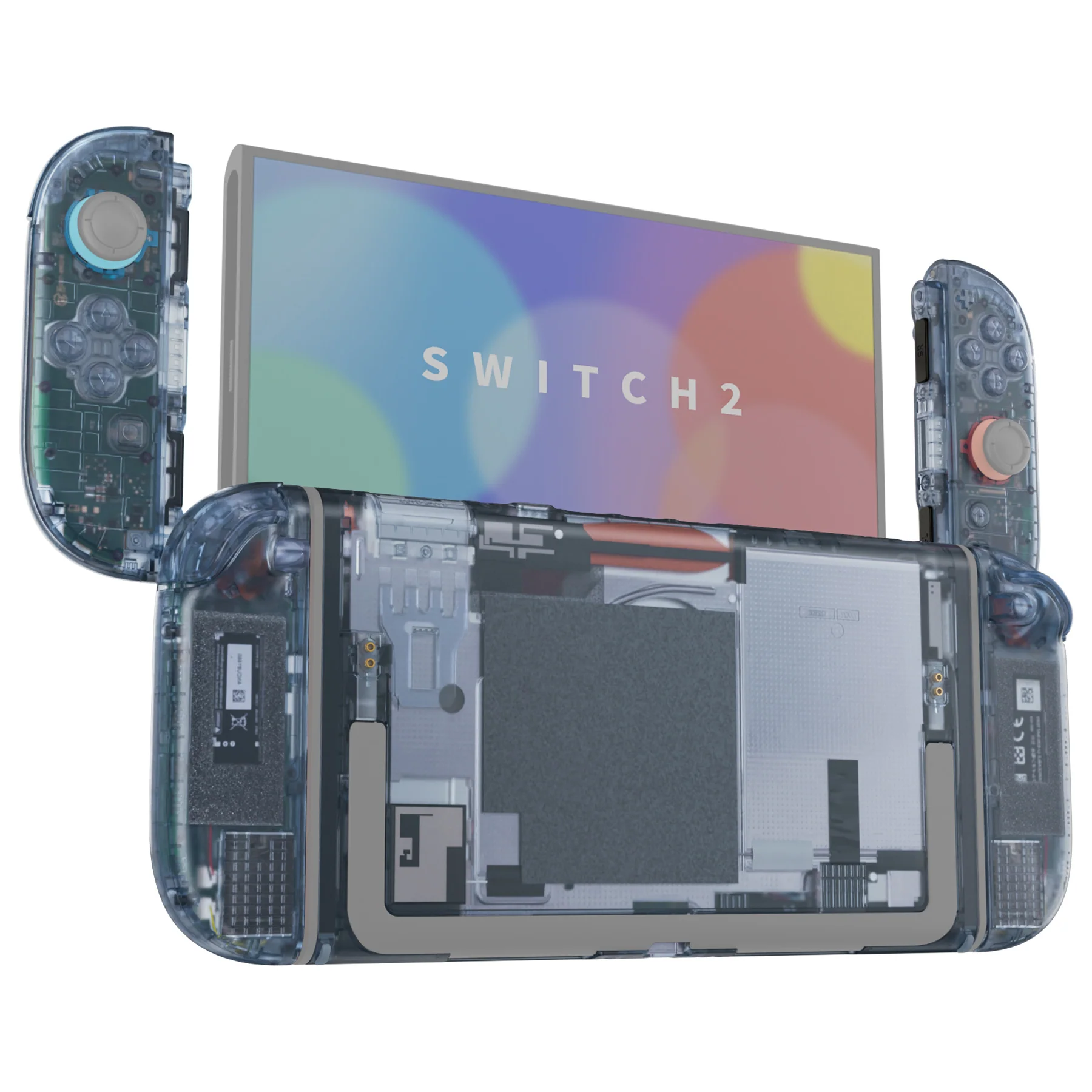eXtremeRate DIY Replacement Full Set Shells with Buttons for Nintendo Switch 2 - Deluxe Version - Clear Glacier Blue - Image 5