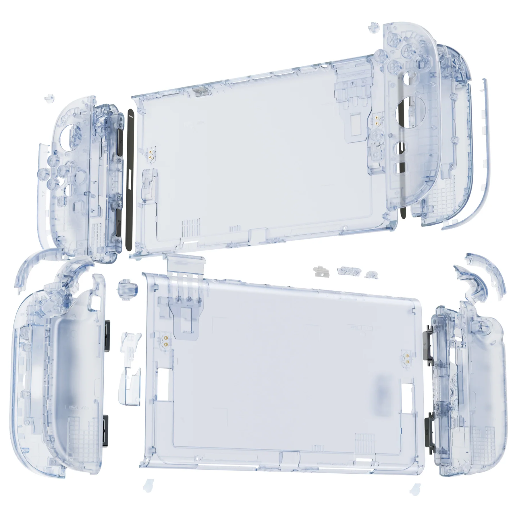 eXtremeRate DIY Replacement Full Set Shells with Buttons for Nintendo Switch 2 - Deluxe Version - Clear Glacier Blue - Image 6