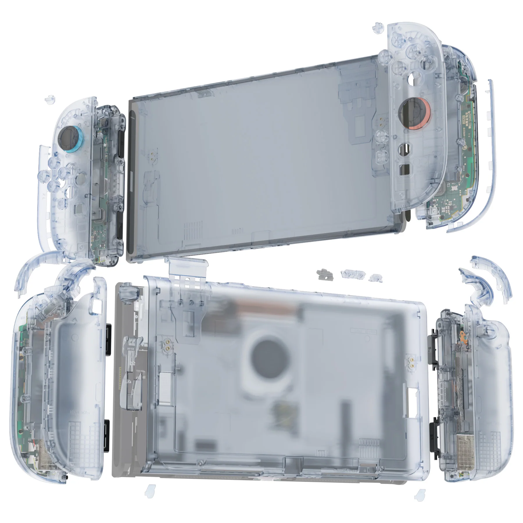 eXtremeRate DIY Replacement Full Set Shells with Buttons for Nintendo Switch 2 - Deluxe Version - Clear Glacier Blue - Image 7