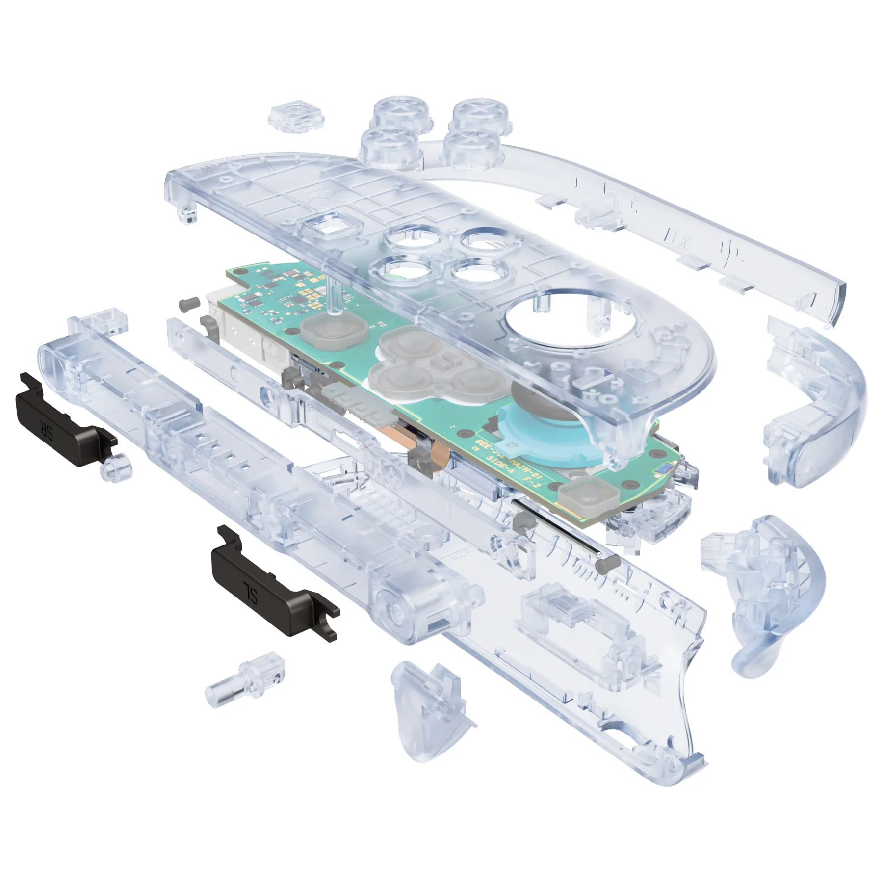 eXtremeRate DIY Replacement Full Set Shells with Buttons for Nintendo Switch 2 - Deluxe Version - Clear Glacier Blue - Image 9
