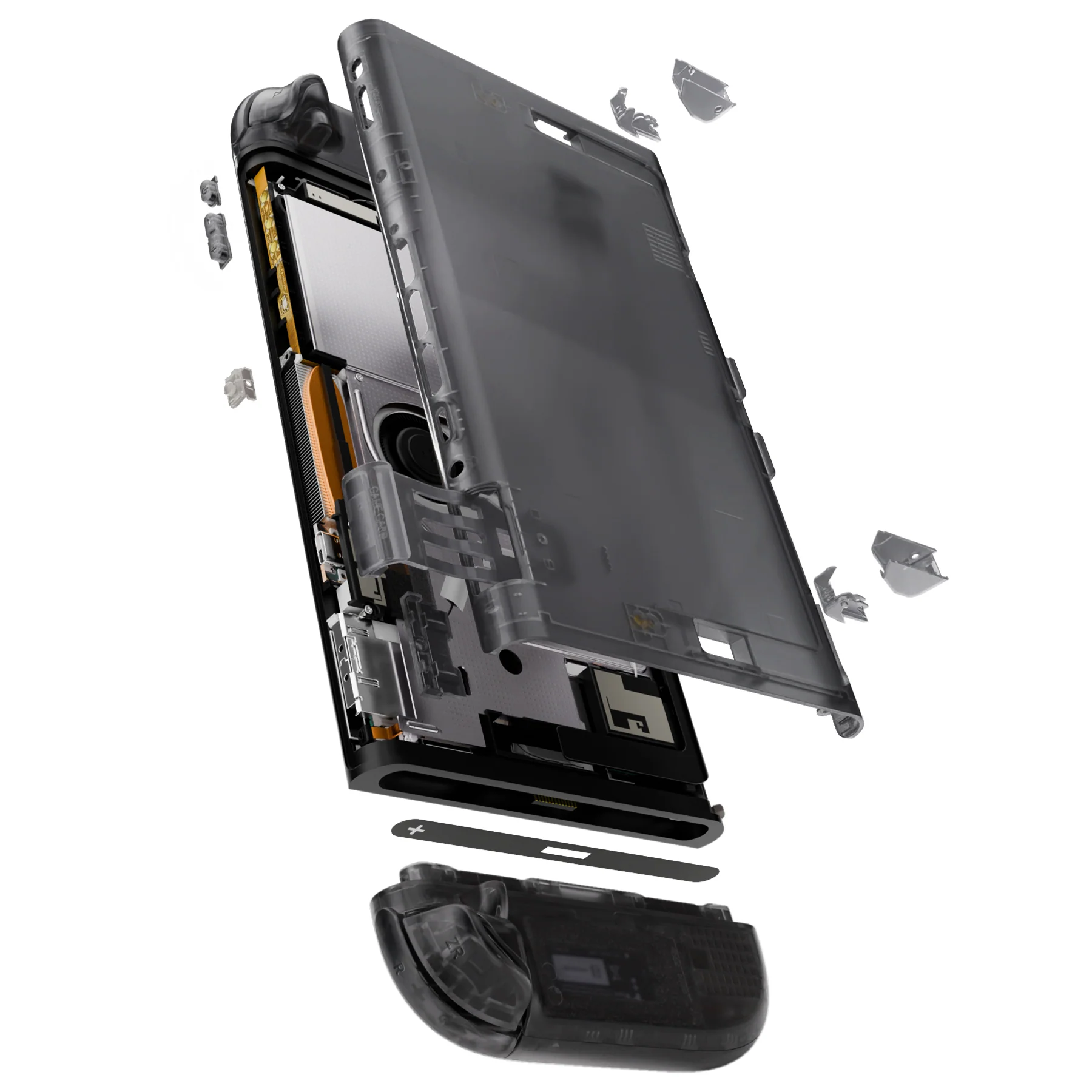 eXtremeRate DIY Replacement Full Set Shells with Buttons for Nintendo Switch 2 - Deluxe Version - Clear Slate Black - Image 12
