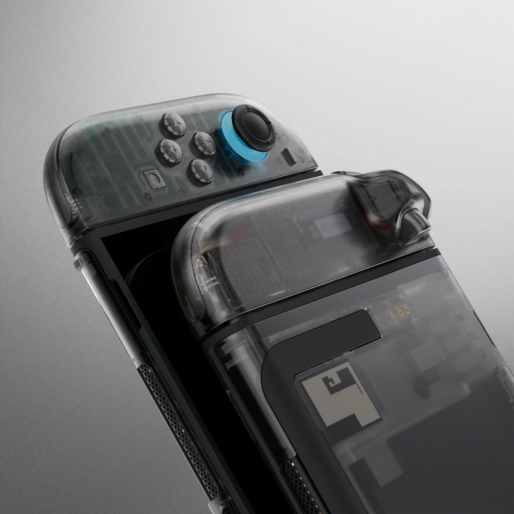 eXtremeRate DIY Replacement Full Set Shells with Buttons for Nintendo Switch 2 - Deluxe Version - Clear Slate Black - Image 14