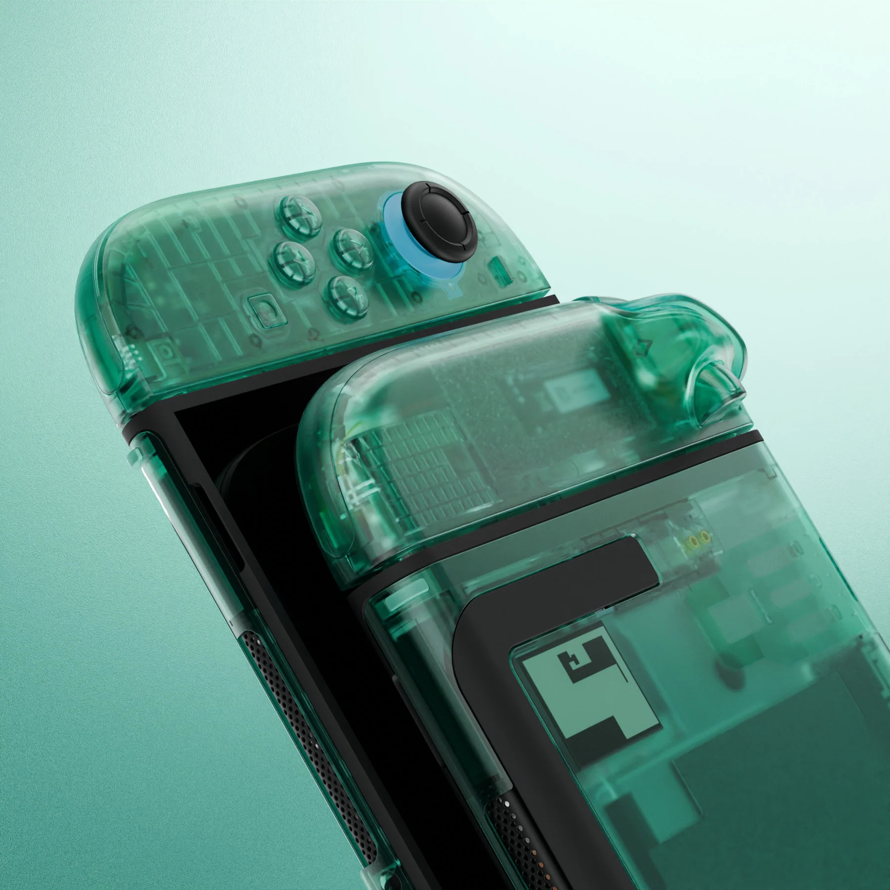 eXtremeRate DIY Replacement Full Set Shells with Buttons for Nintendo Switch 2 - Deluxe Version - Emerald Green - Image 14