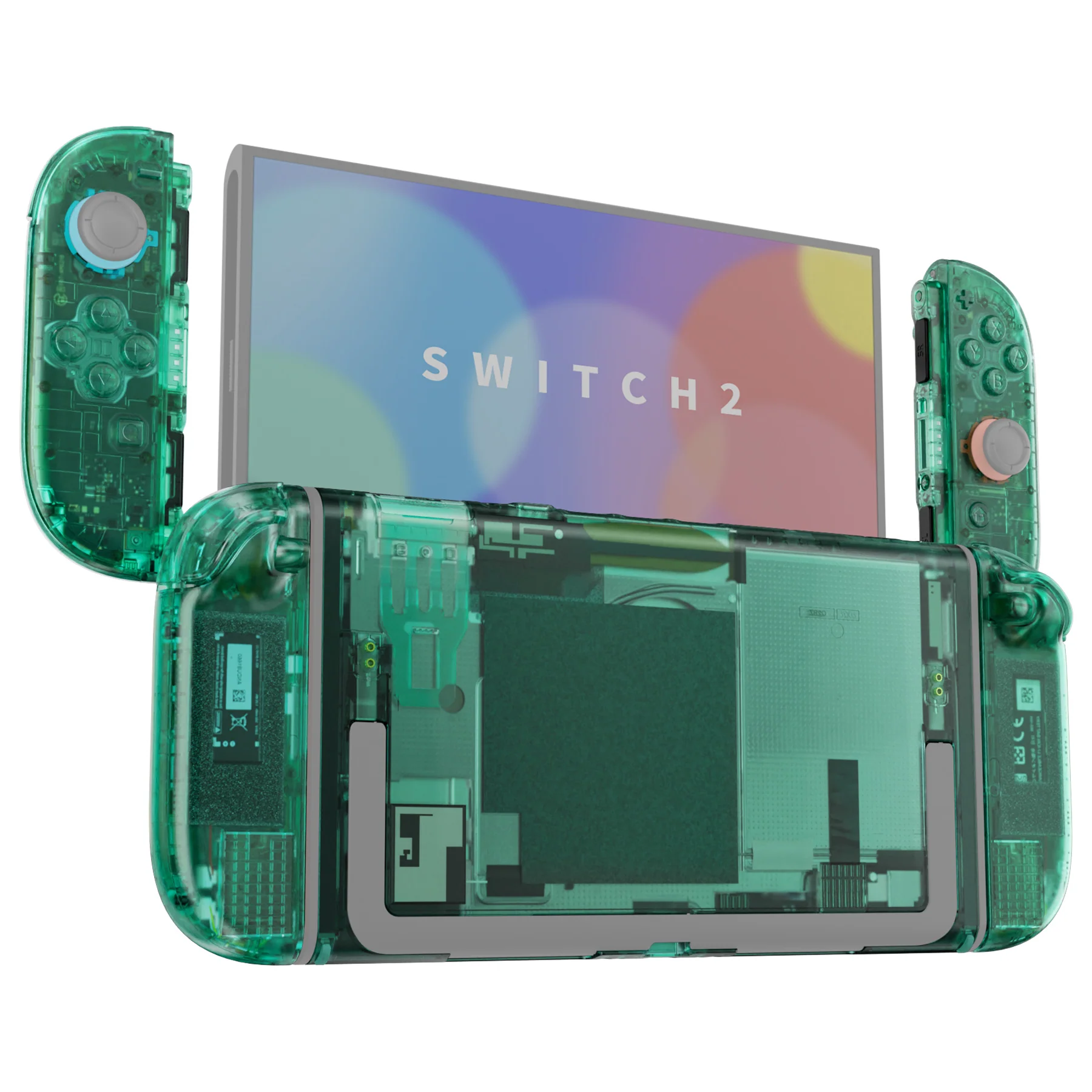 eXtremeRate DIY Replacement Full Set Shells with Buttons for Nintendo Switch 2 - Deluxe Version - Emerald Green - Image 5