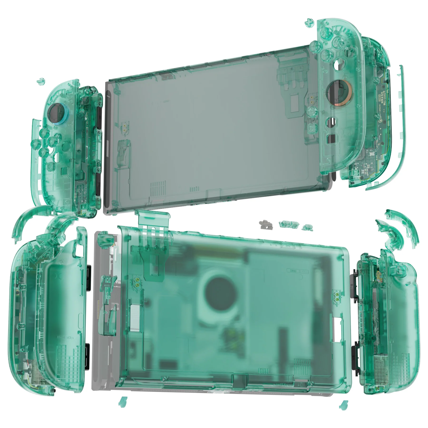 eXtremeRate DIY Replacement Full Set Shells with Buttons for Nintendo Switch 2 - Deluxe Version - Emerald Green - Image 7