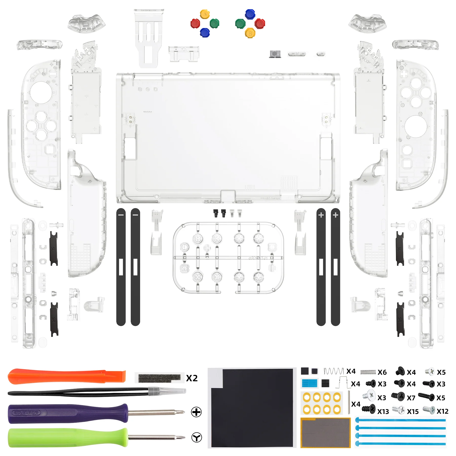 eXtremeRate DIY Replacement Full Set Shells with Buttons for Nintendo Switch 2 - Deluxe Version - Glow in Dark - Green - Image 2