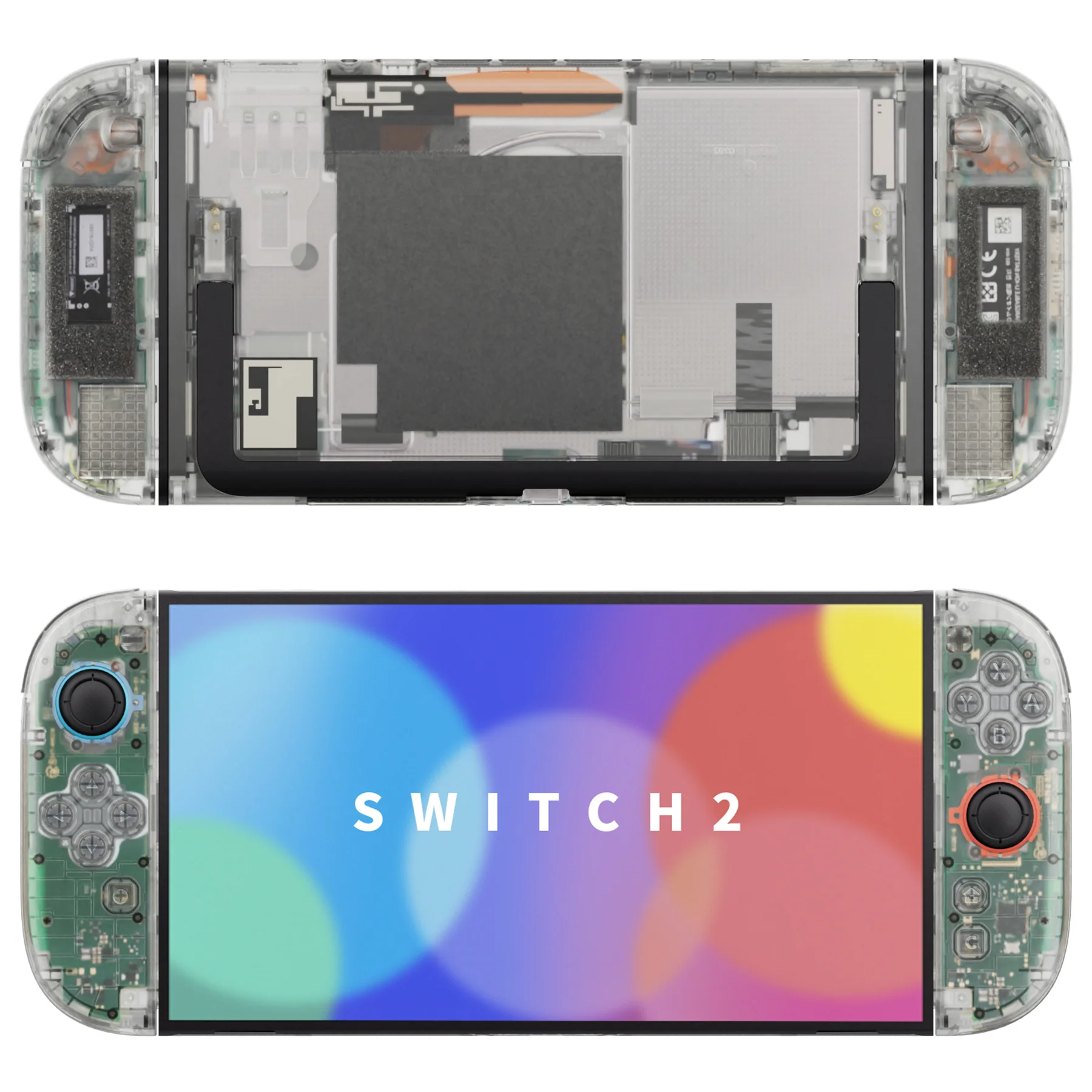 eXtremeRate DIY Replacement Full Set Shells with Buttons for Nintendo Switch 2 - Deluxe Version - Glow in Dark - Green - Image 4