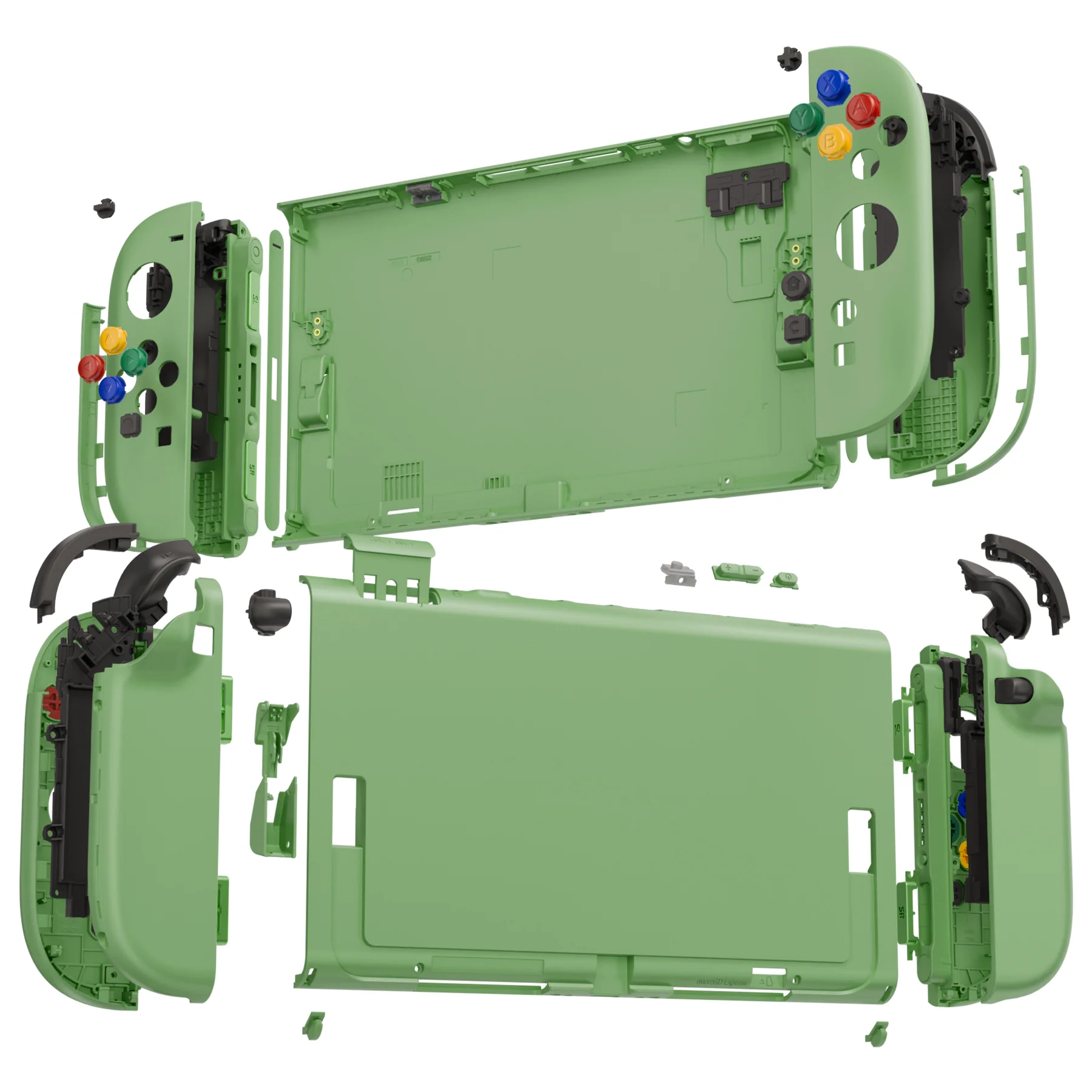 eXtremeRate DIY Replacement Full Set Shells with Buttons for Nintendo Switch 2 - Deluxe Version - Matcha Green - Image 6