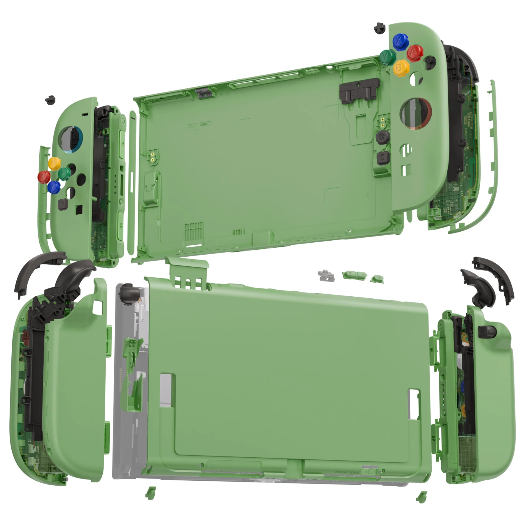eXtremeRate DIY Replacement Full Set Shells with Buttons for Nintendo Switch 2 - Deluxe Version - Matcha Green - Image 7