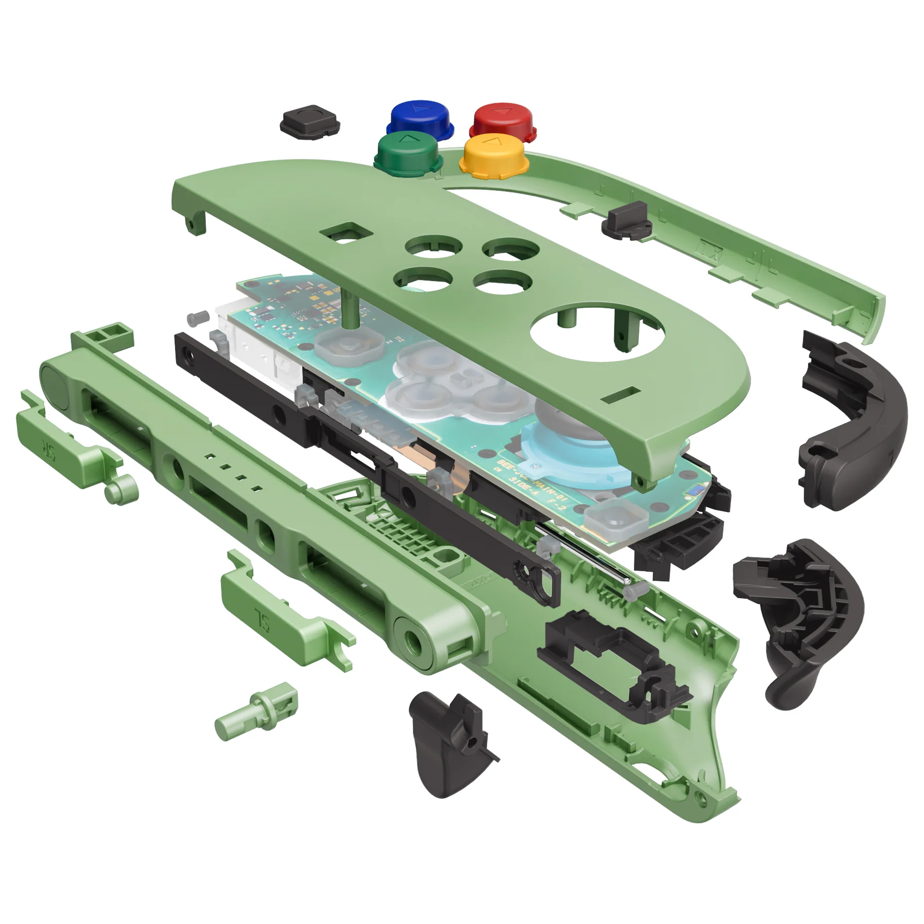 eXtremeRate DIY Replacement Full Set Shells with Buttons for Nintendo Switch 2 - Deluxe Version - Matcha Green - Image 9