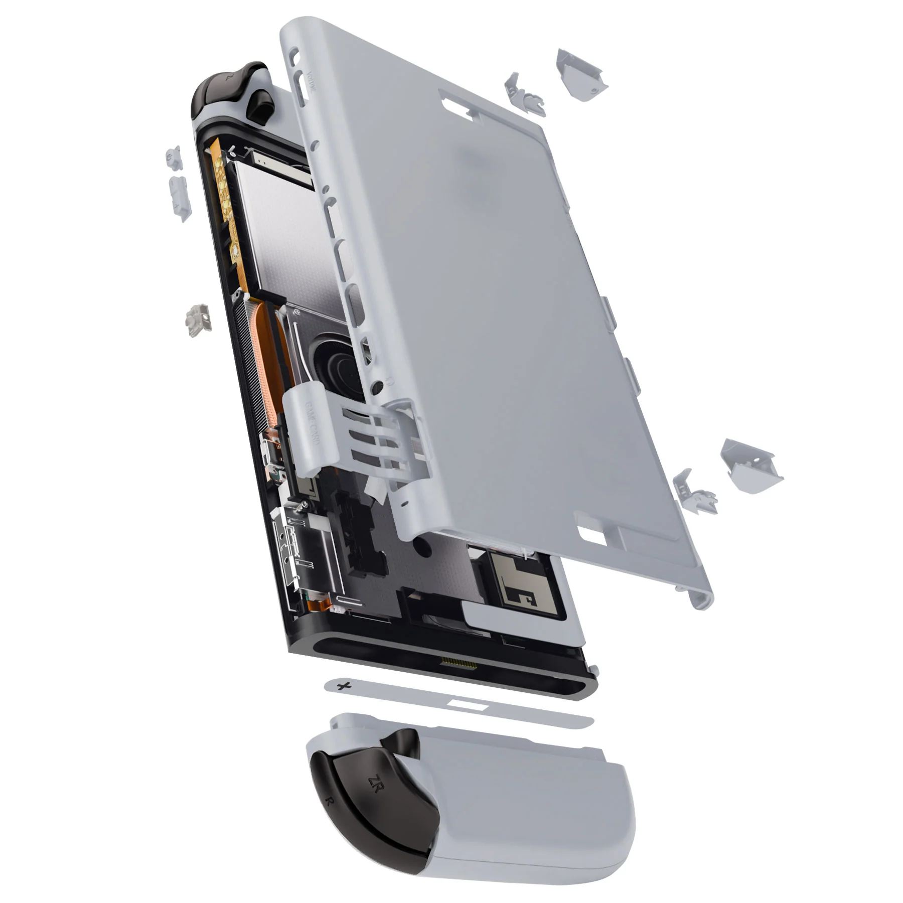 eXtremeRate DIY Replacement Full Set Shells with Buttons for Nintendo Switch 2 - Deluxe Version - New Hope Gray - Image 14
