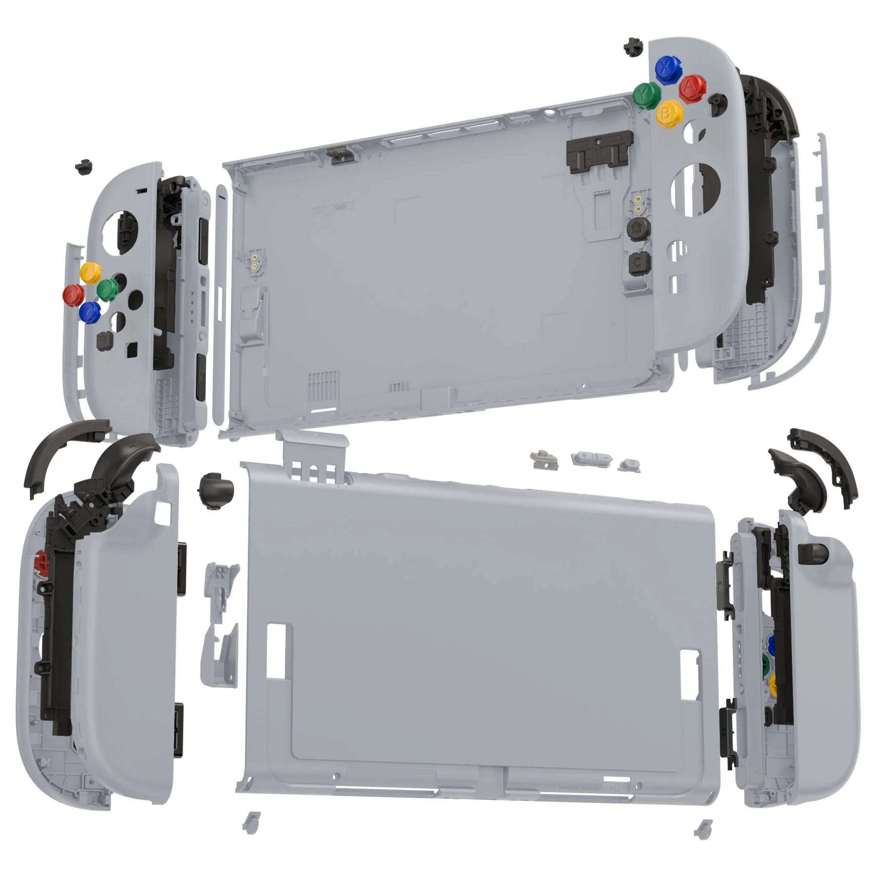 eXtremeRate DIY Replacement Full Set Shells with Buttons for Nintendo Switch 2 - Deluxe Version - New Hope Gray - Image 6