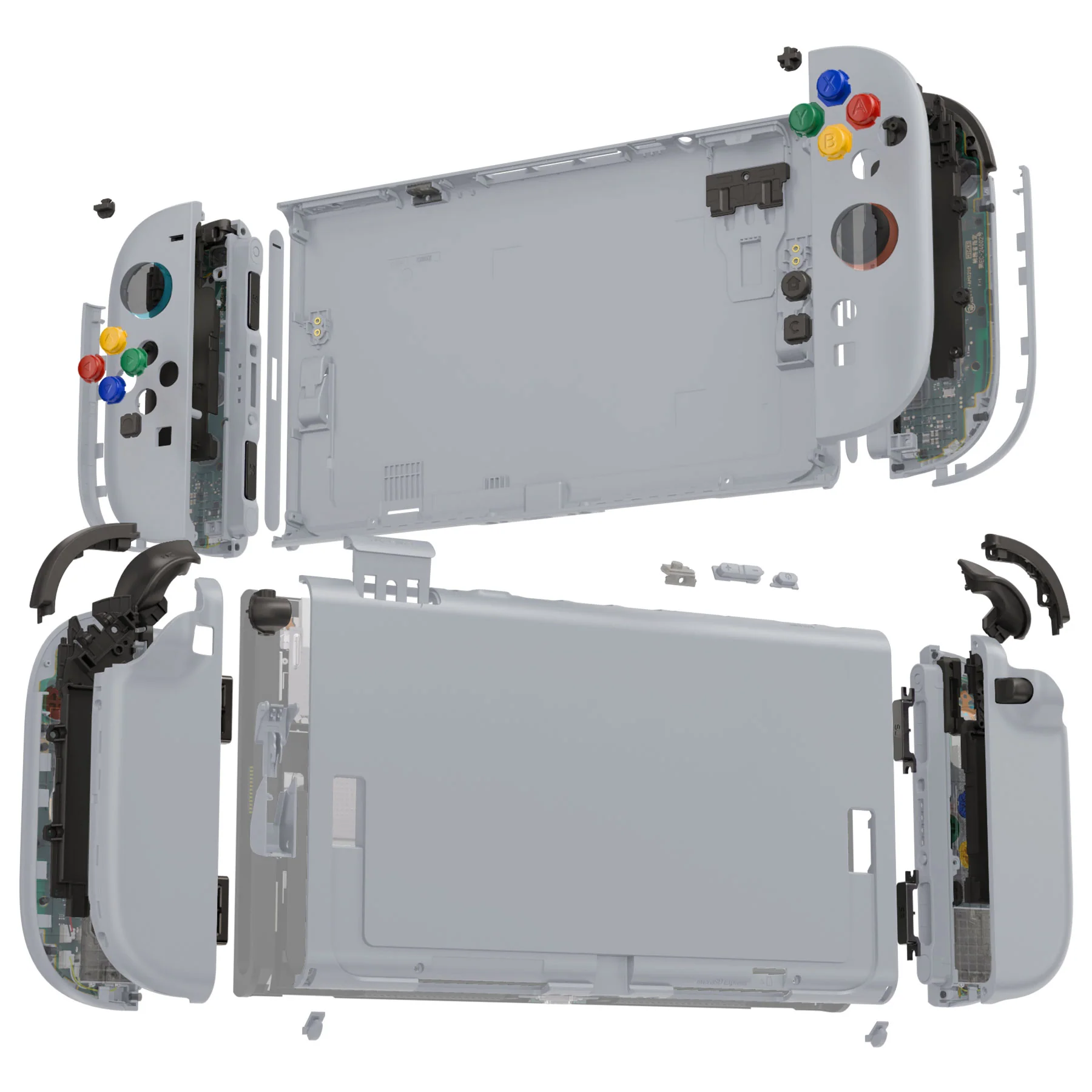 eXtremeRate DIY Replacement Full Set Shells with Buttons for Nintendo Switch 2 - Deluxe Version - New Hope Gray - Image 7