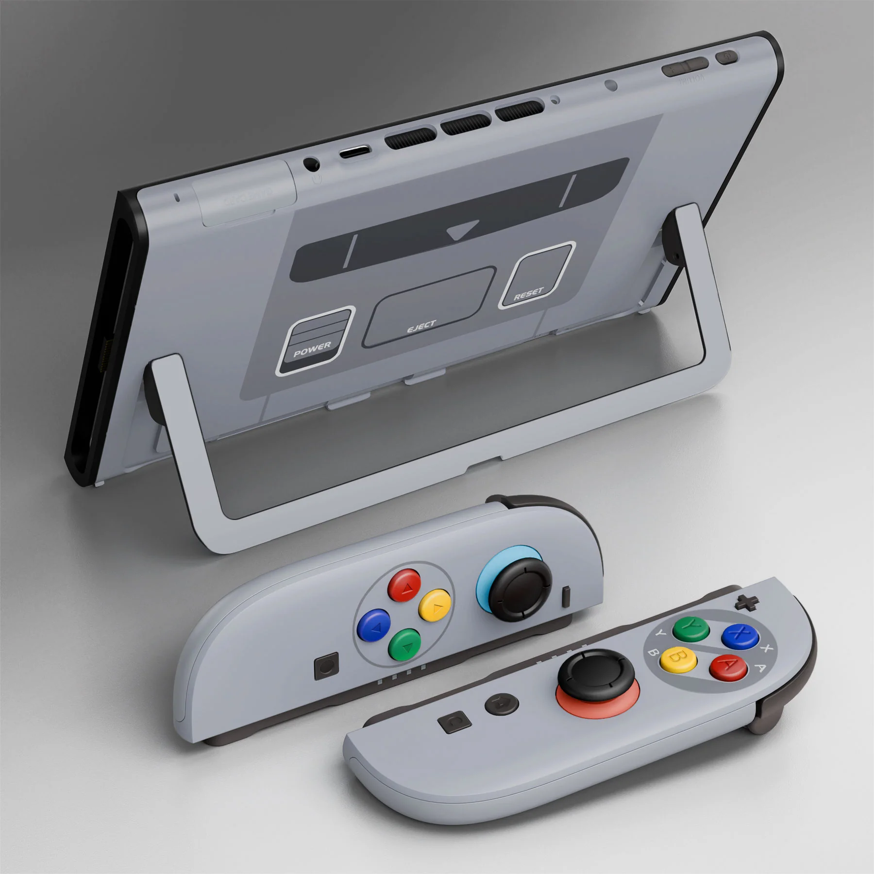 eXtremeRate DIY Replacement Full Set Shells with Buttons for Nintendo Switch 2 - Deluxe Version - SFC SNES Classic EU Style - Image 12