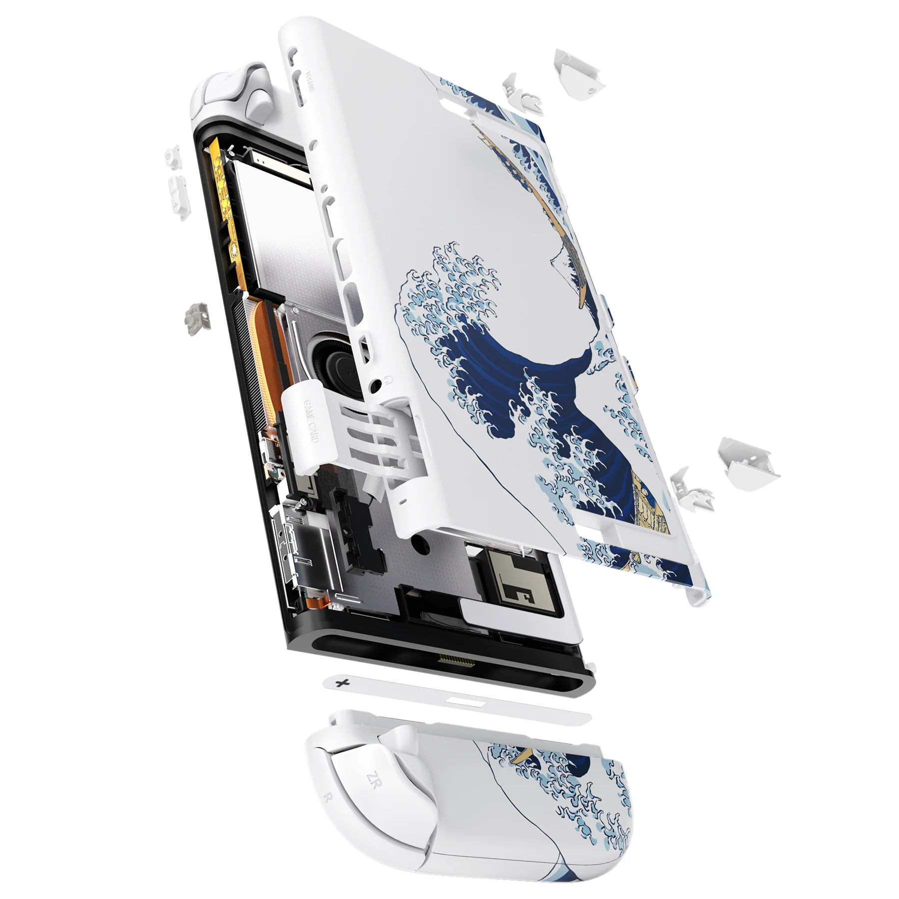 eXtremeRate DIY Replacement Full Set Shells with Buttons for Nintendo Switch 2 - Deluxe Version - The Great Wave - Image 11