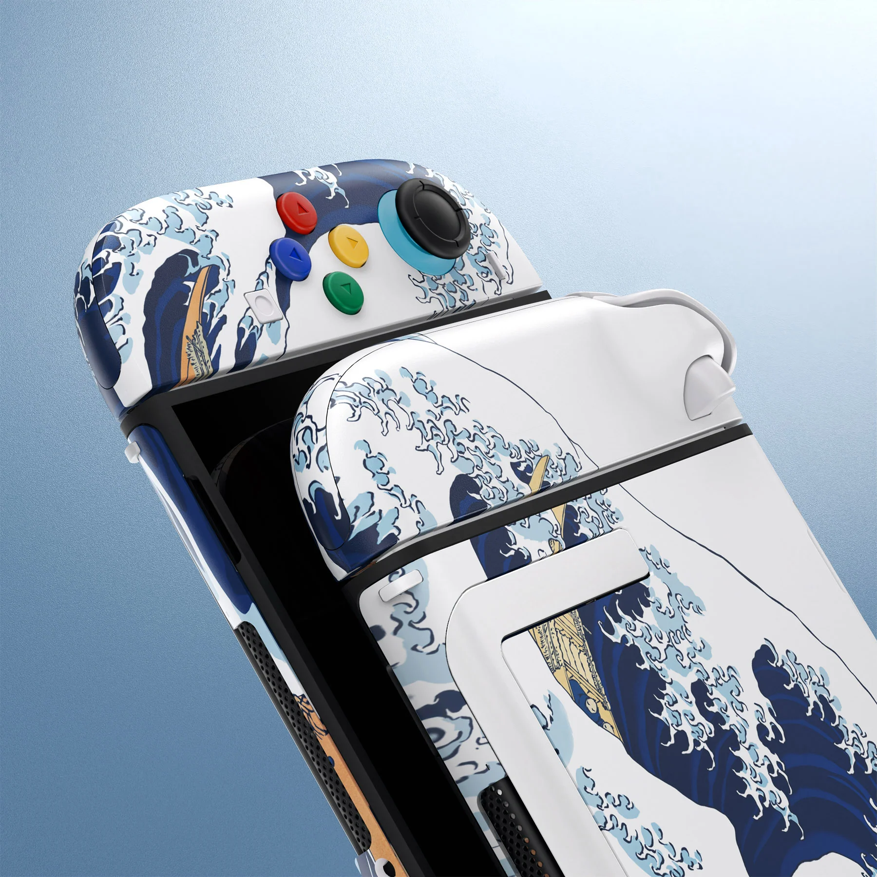 eXtremeRate DIY Replacement Full Set Shells with Buttons for Nintendo Switch 2 - Deluxe Version - The Great Wave - Image 13